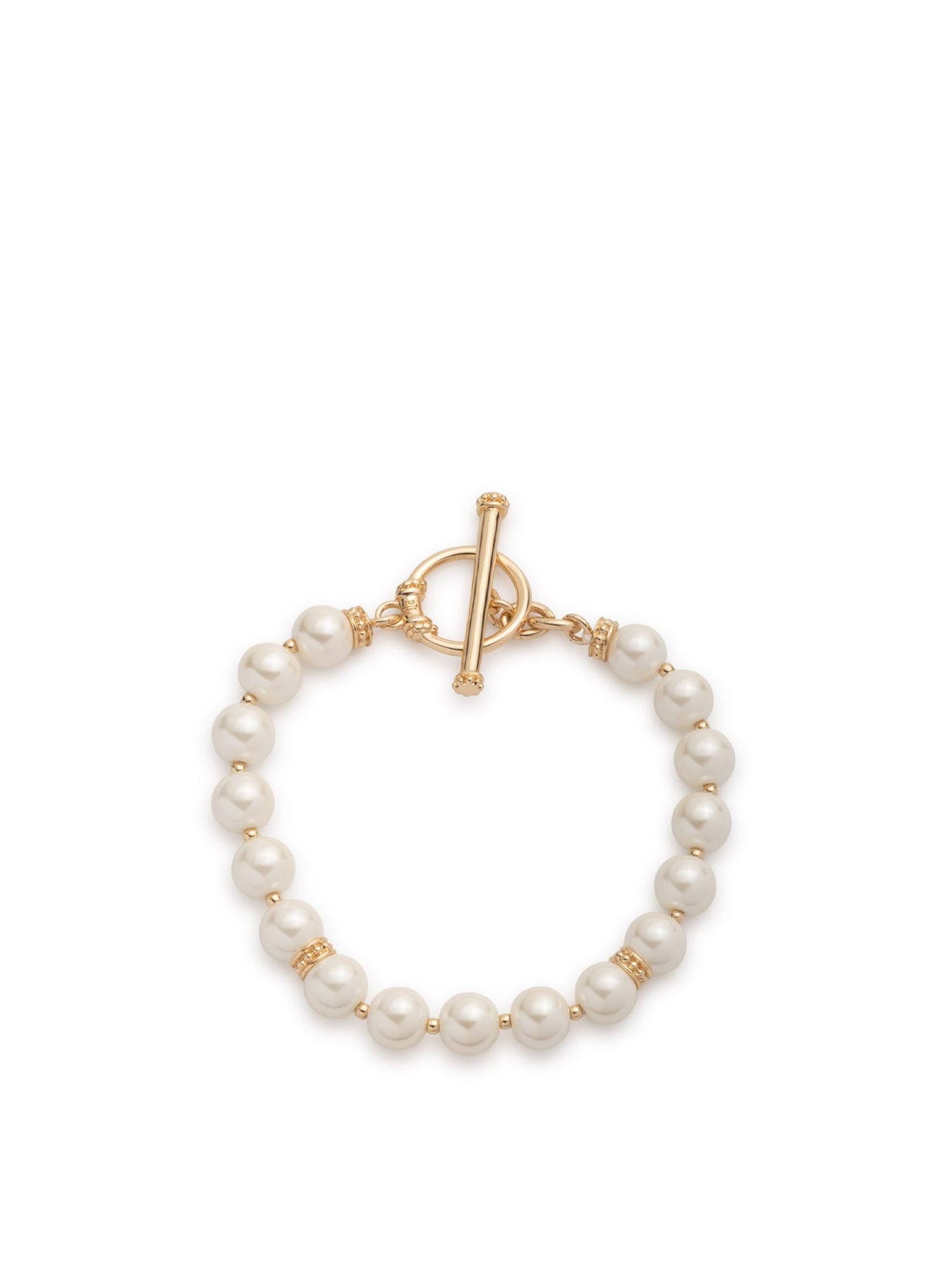 Pearl Toggle Bracelet Gold