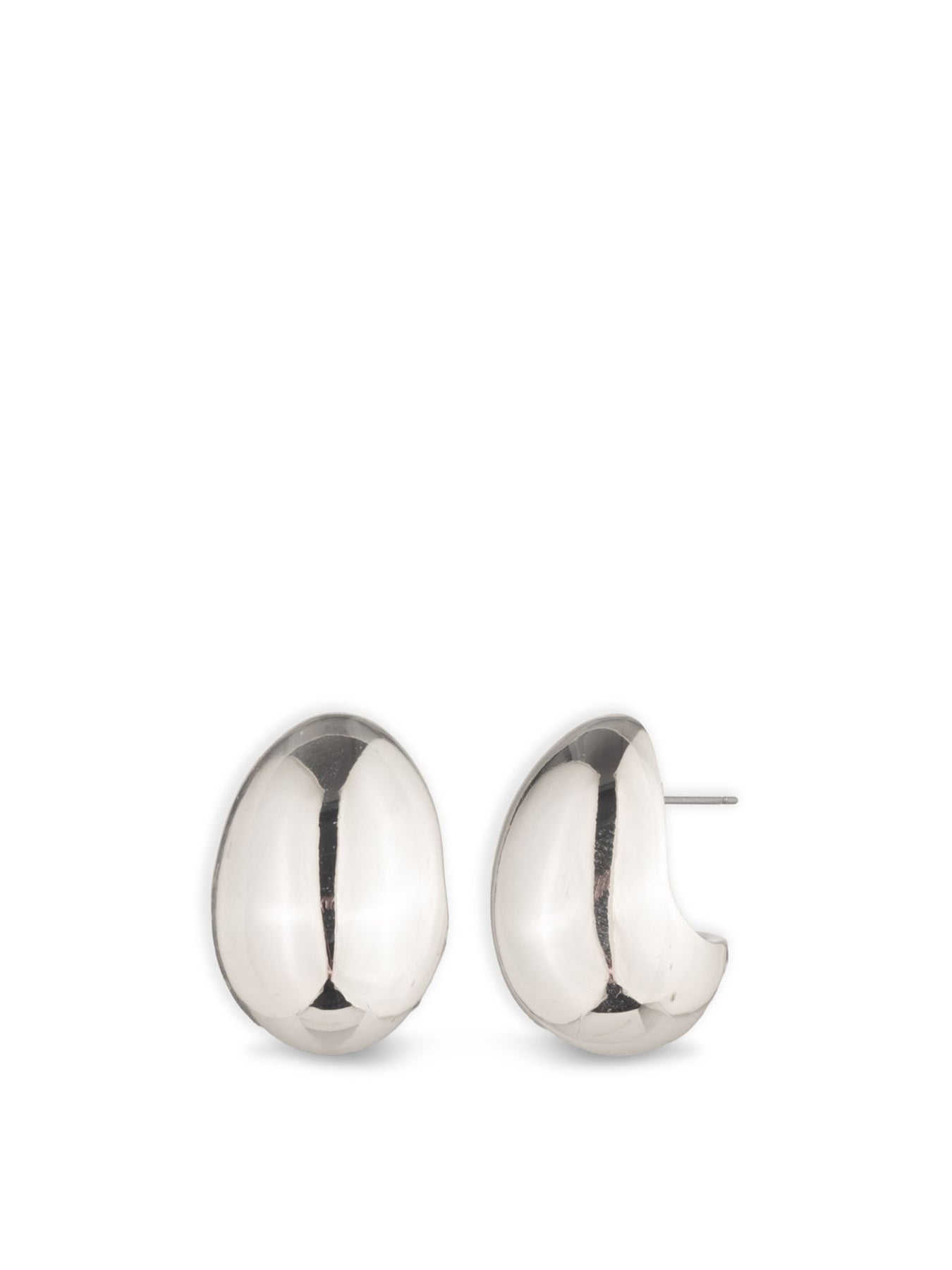 Sculptural Stud Earrings Silver