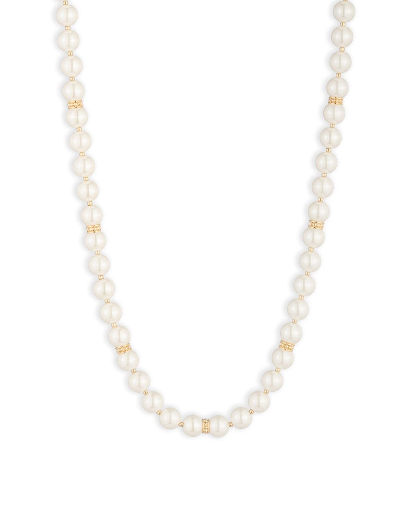 Pearl Toggle Collar Necklace Gold