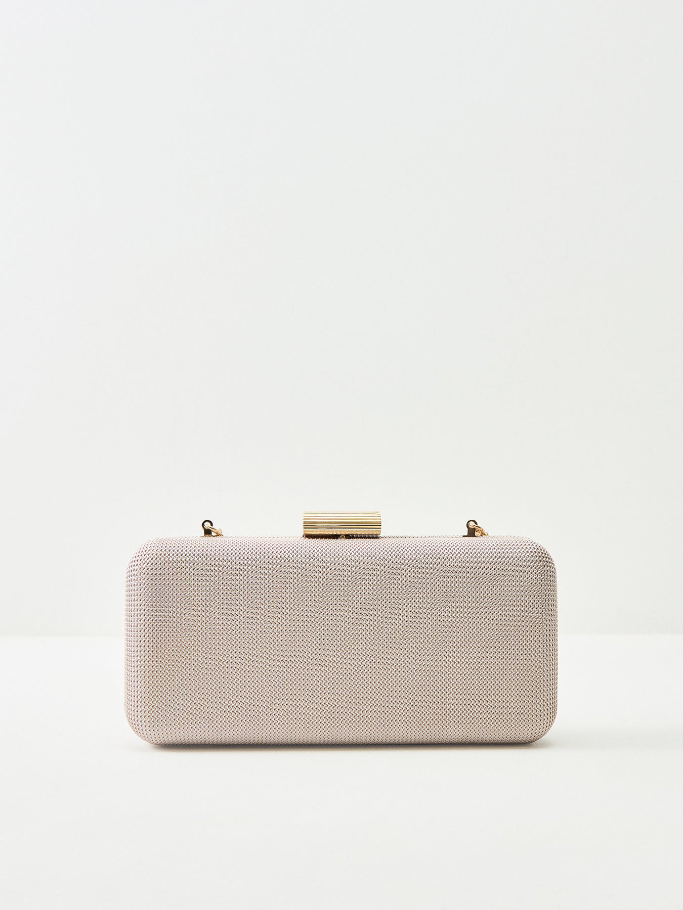 Raffia Clutch Bag with Chain