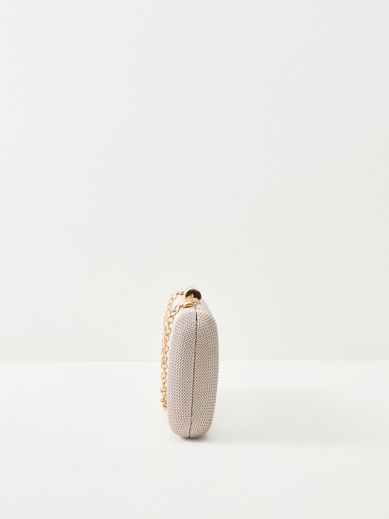 Raffia Clutch Bag with Chain