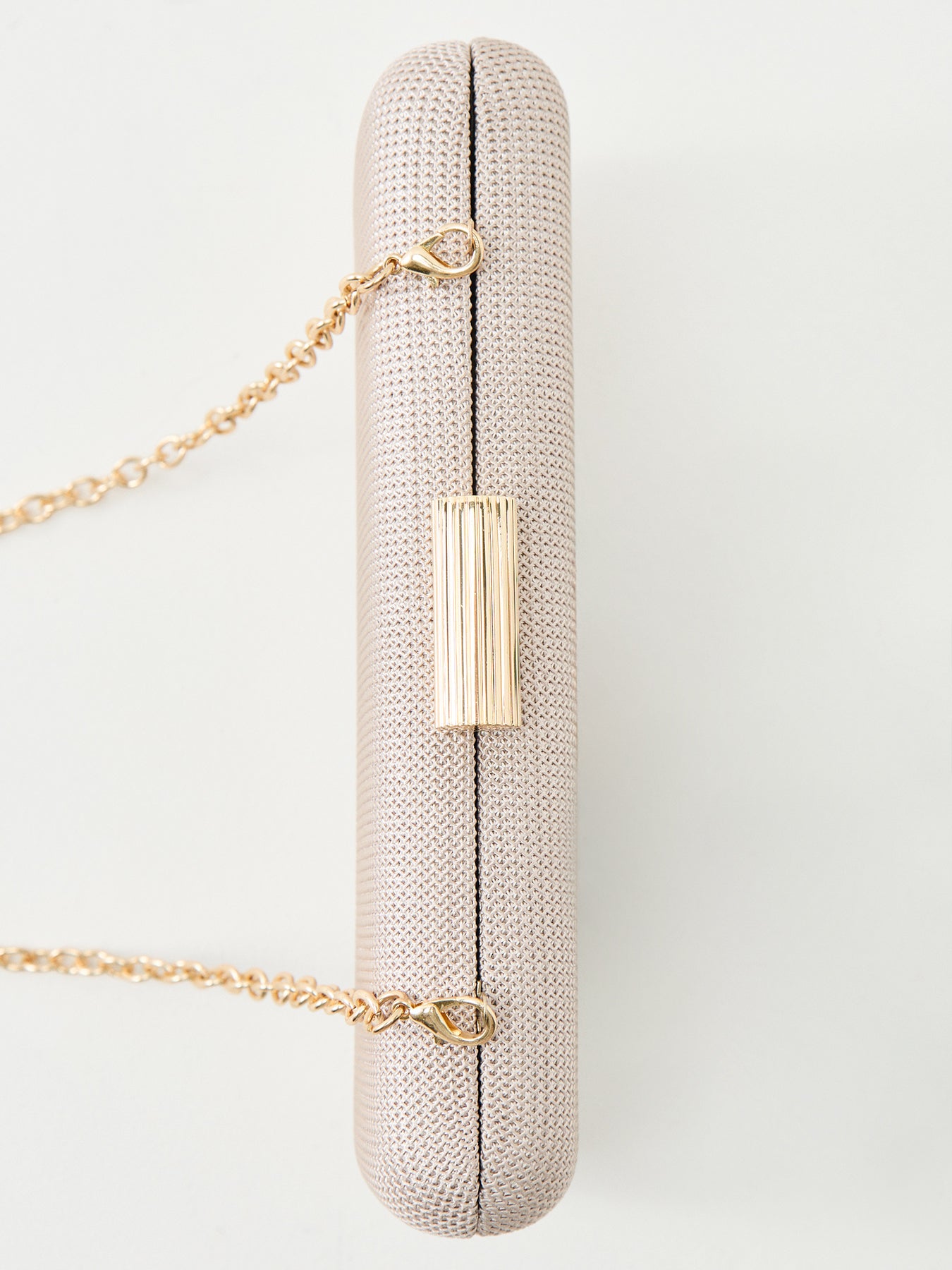 Raffia Clutch Bag with Chain