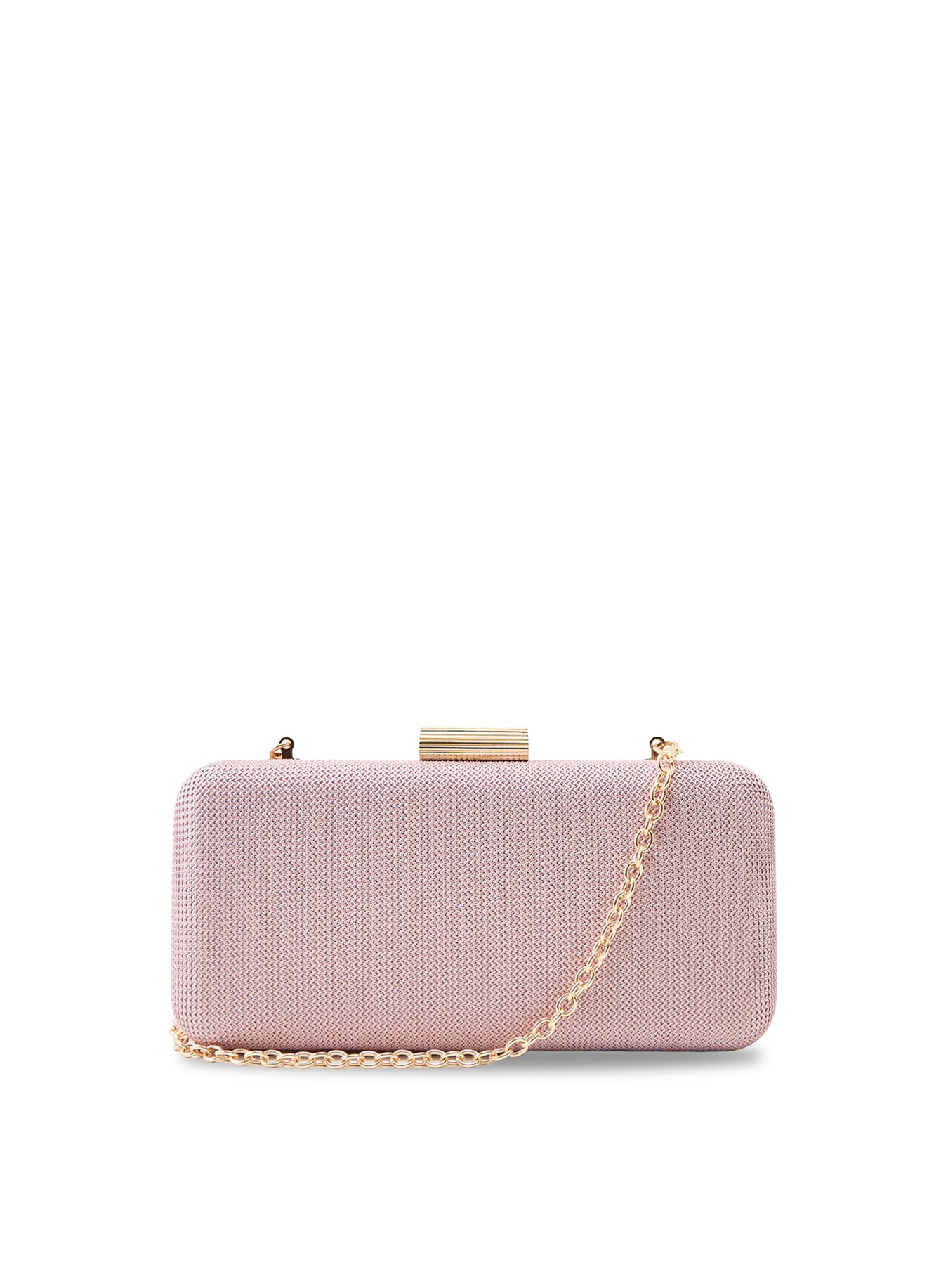 Clutch Bag with Metal Clasp Pink