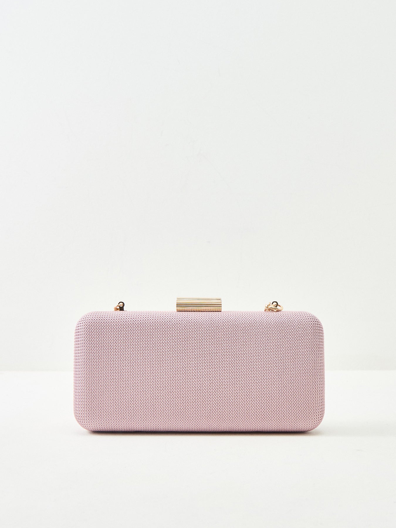 Clutch Bag with Metal Clasp Pink