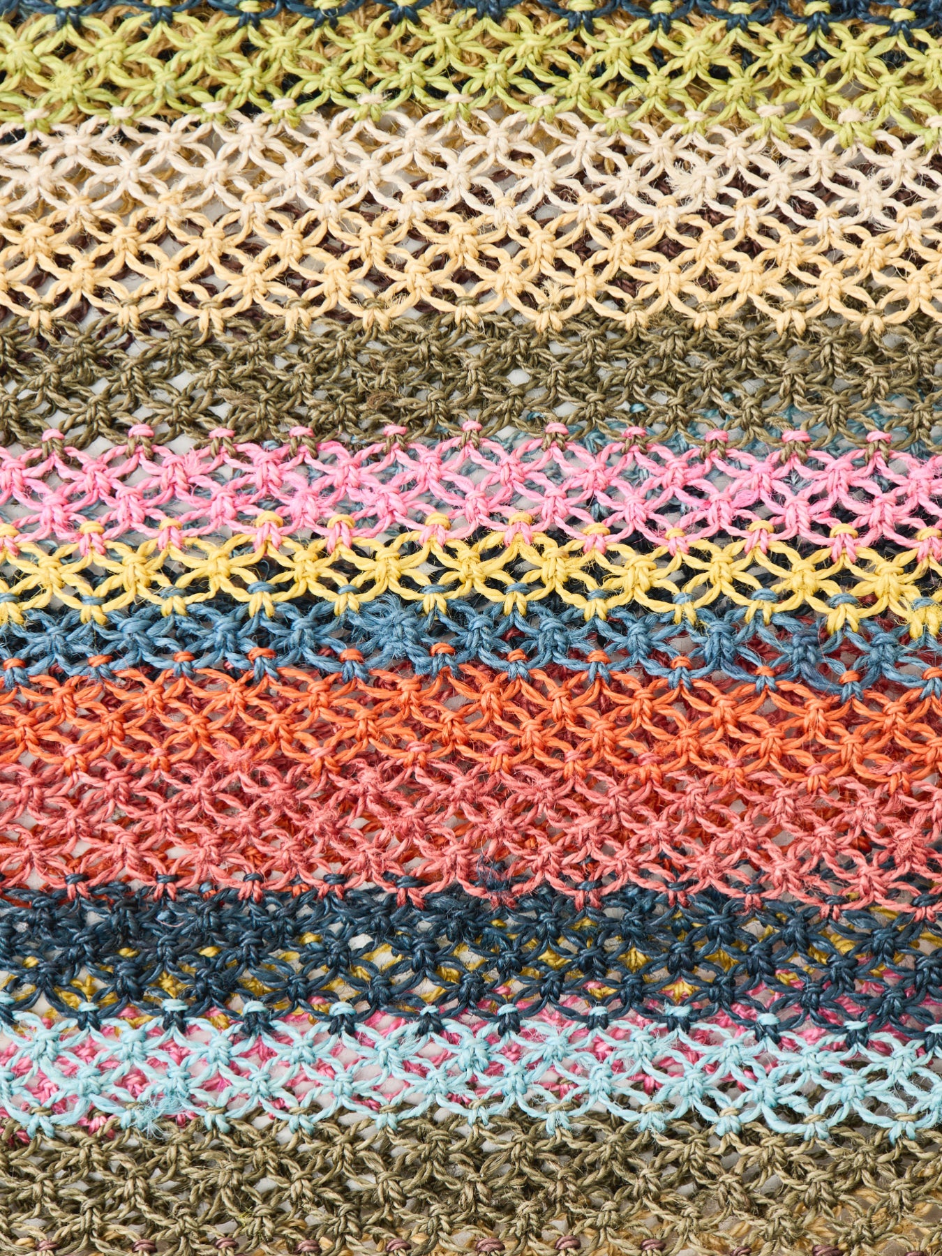 Barry Striped Raffia Tote Bag Multi
