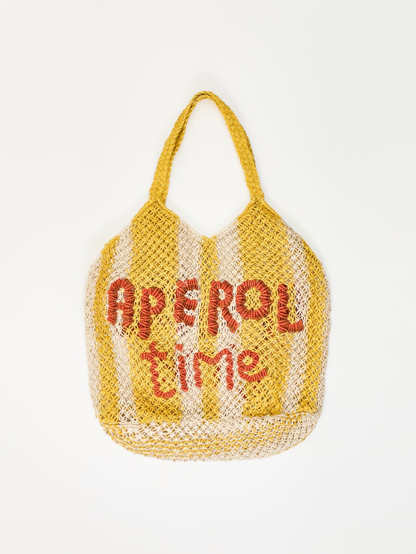 Drew Aperol Raffia Tote Bag Yellow