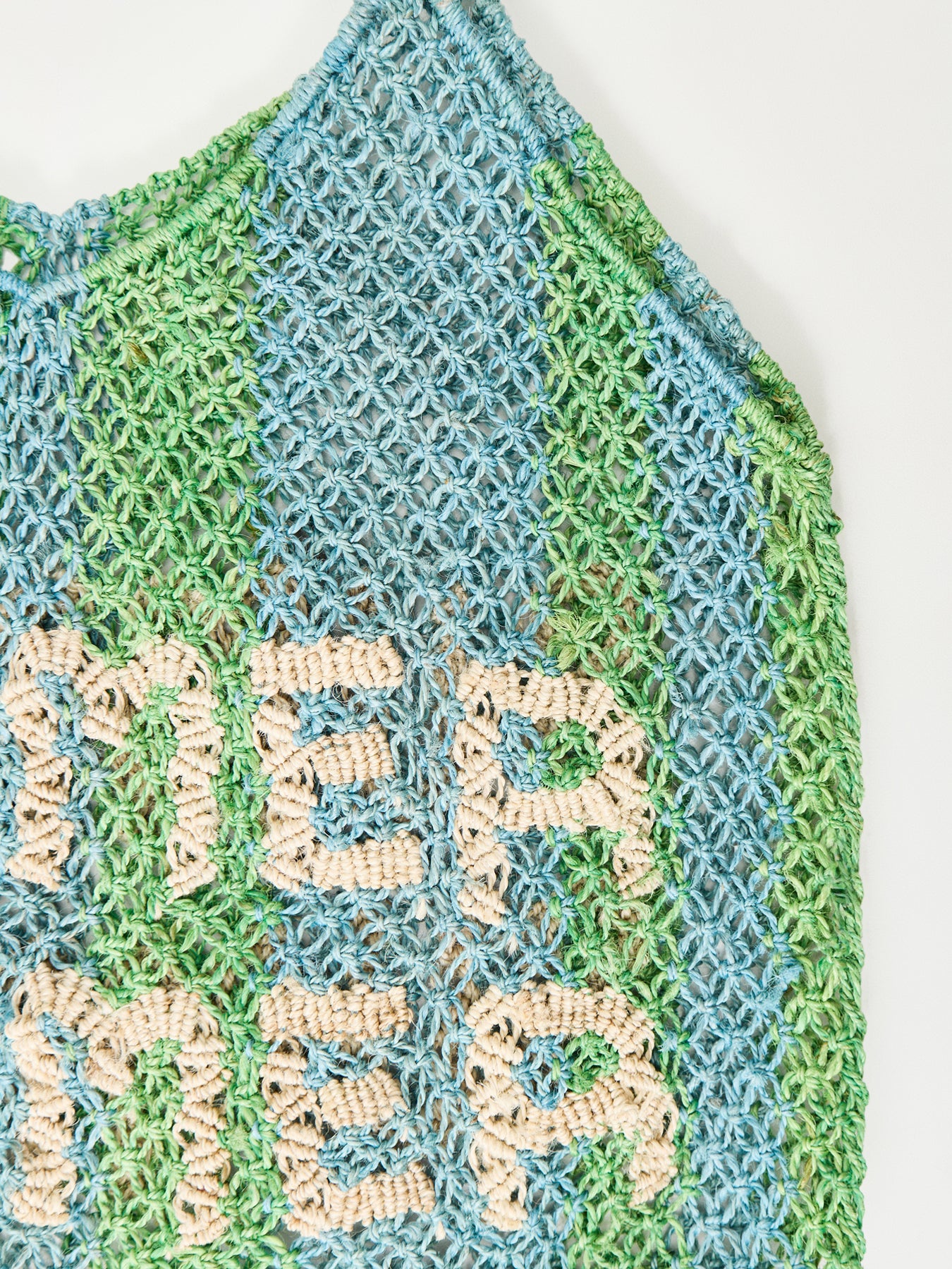Drew Summer Raffia Tote Bag Blue