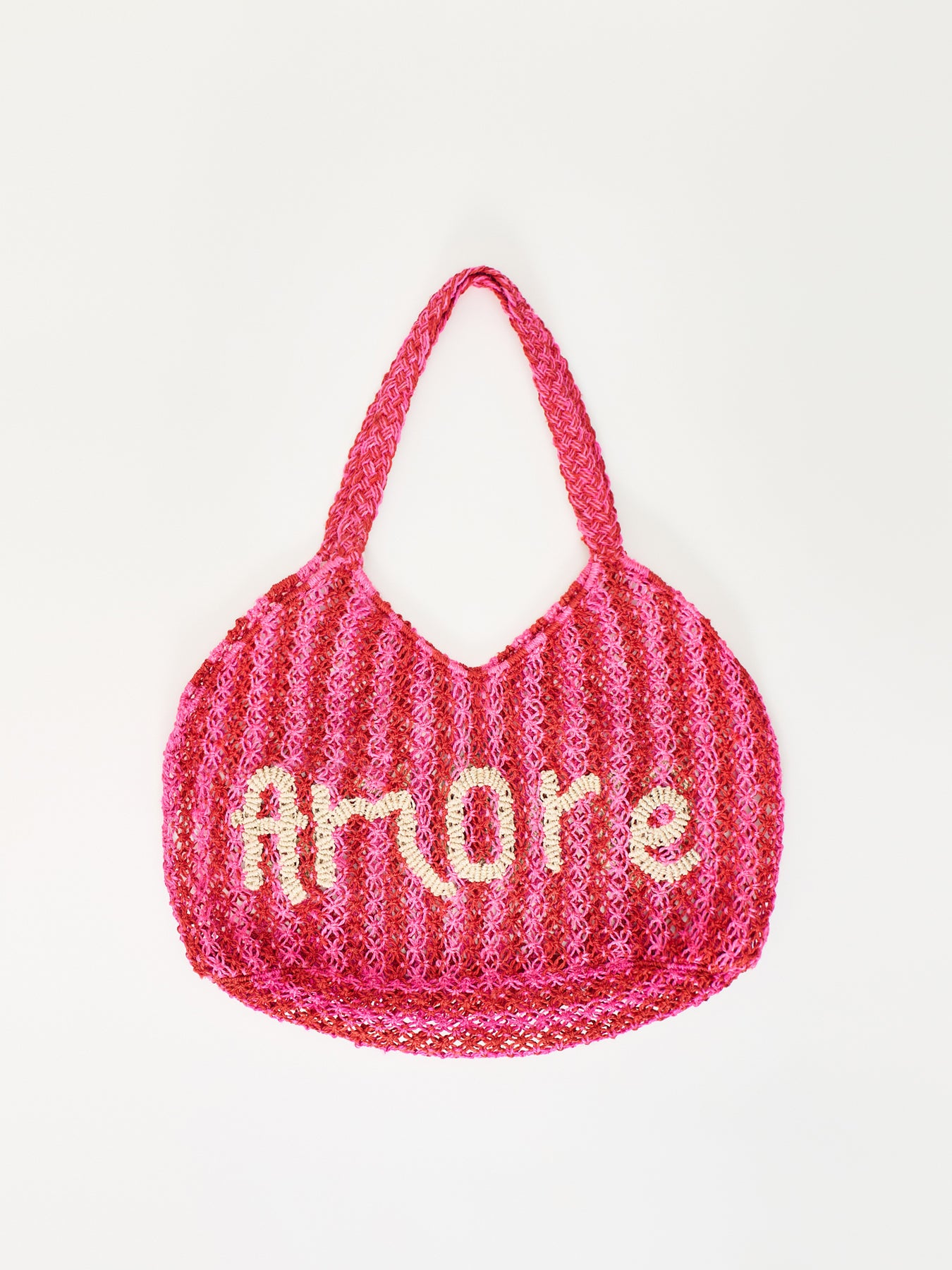 Dora Amore Raffia Tote Bag Pink