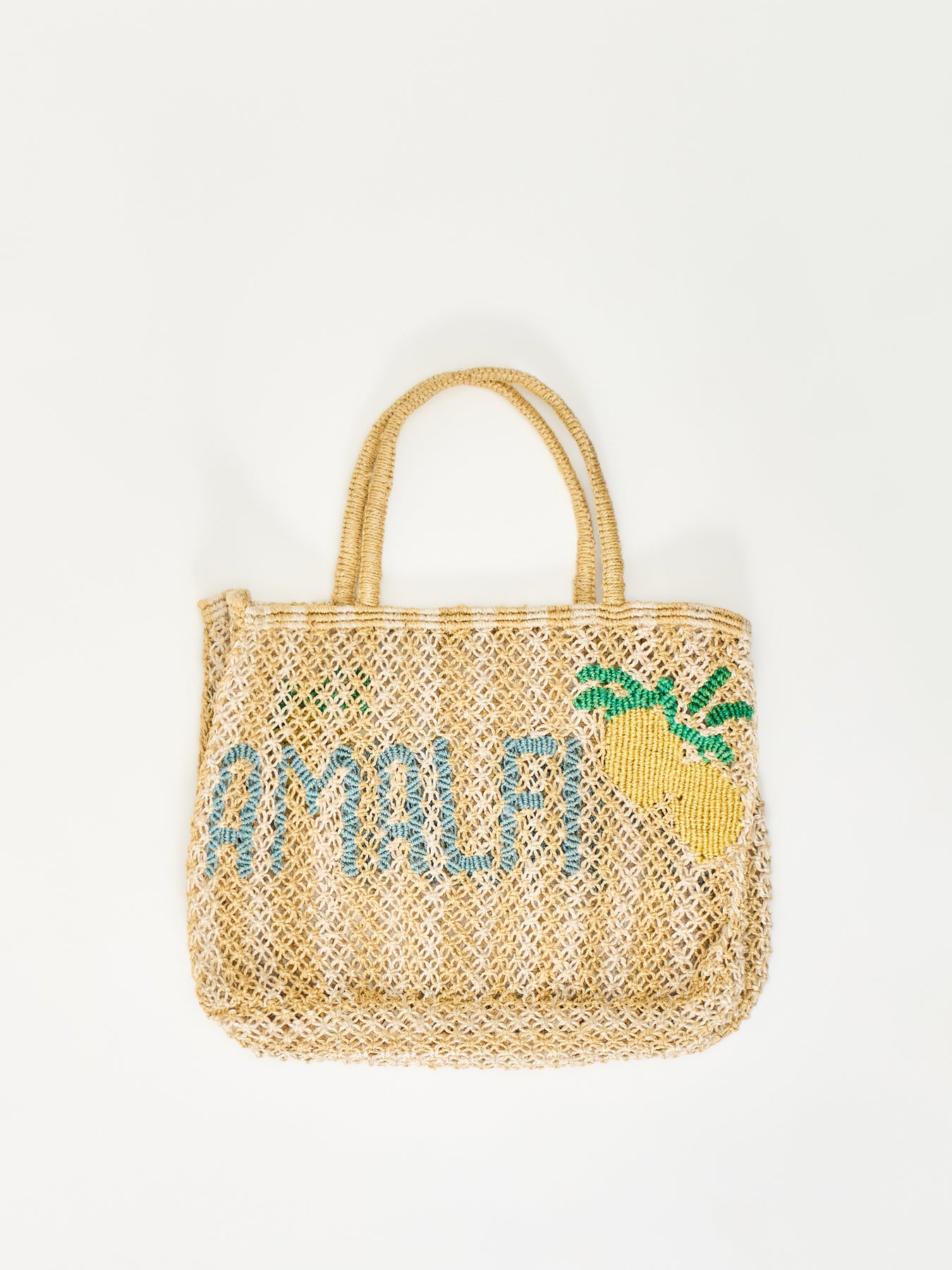 Small Amalfi Raffia Tote Bag Yellow