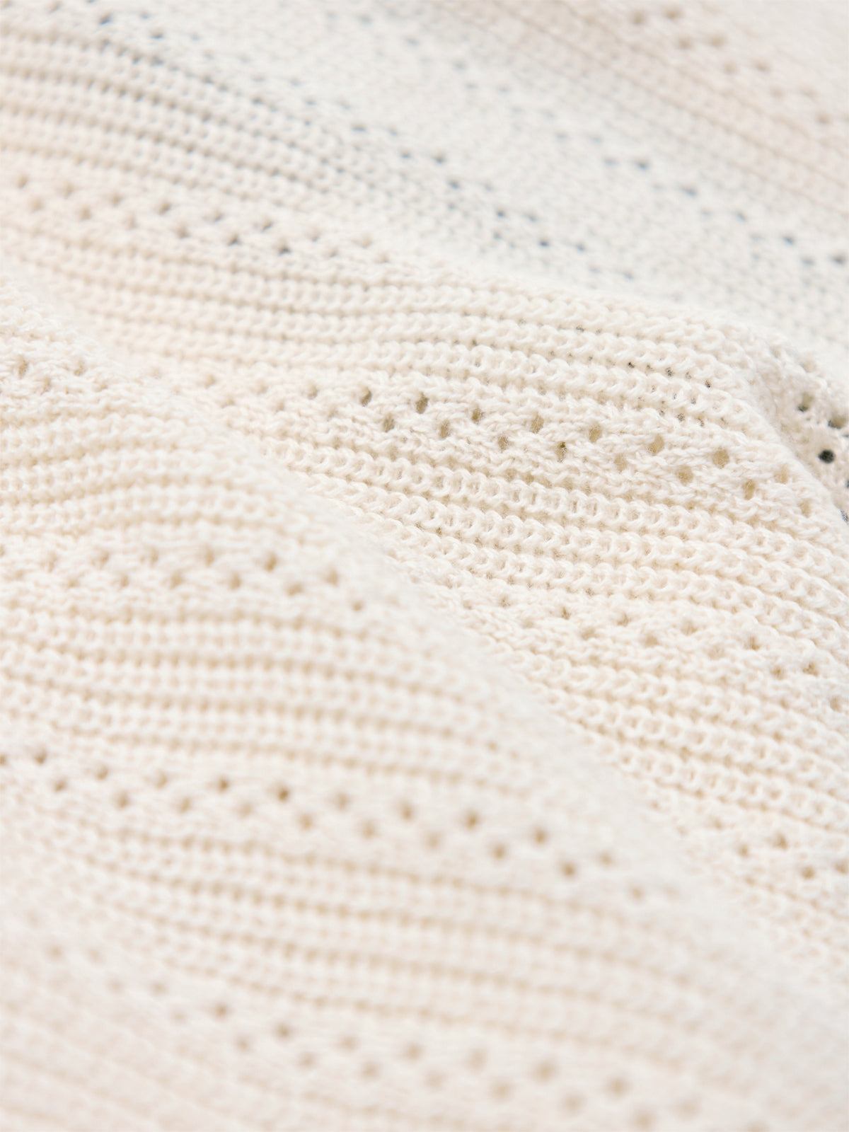 Pointelle V-Neck Tank Top Beige