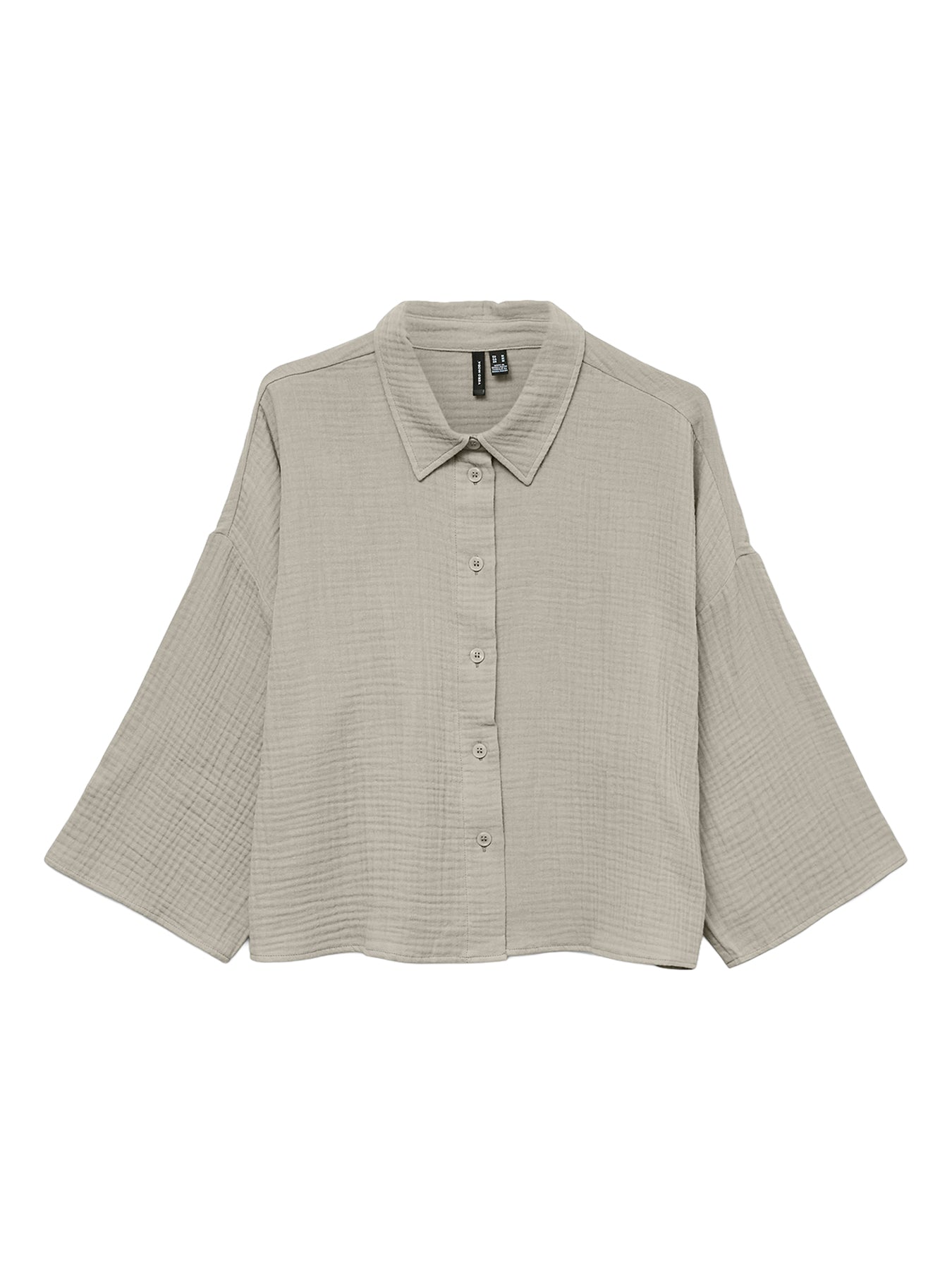Cropped Shirt Beige