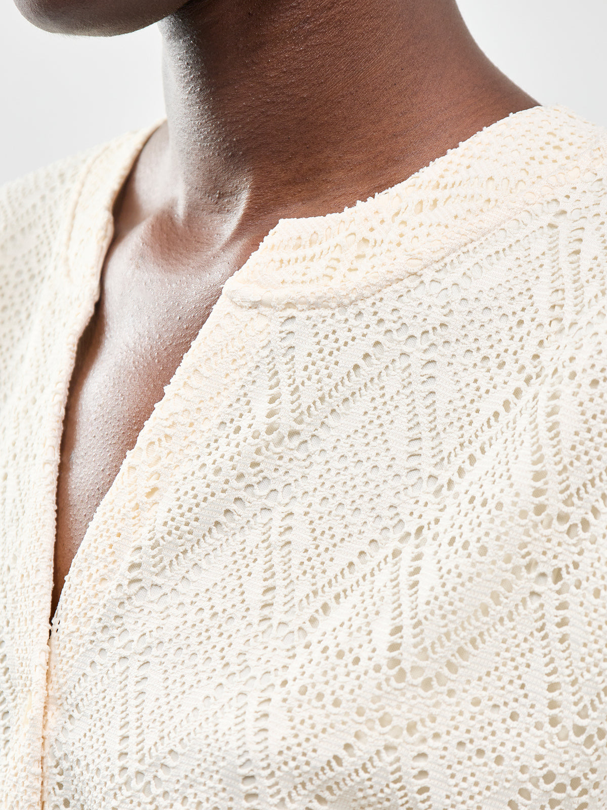 V-Neck Short Sleeve Top Beige