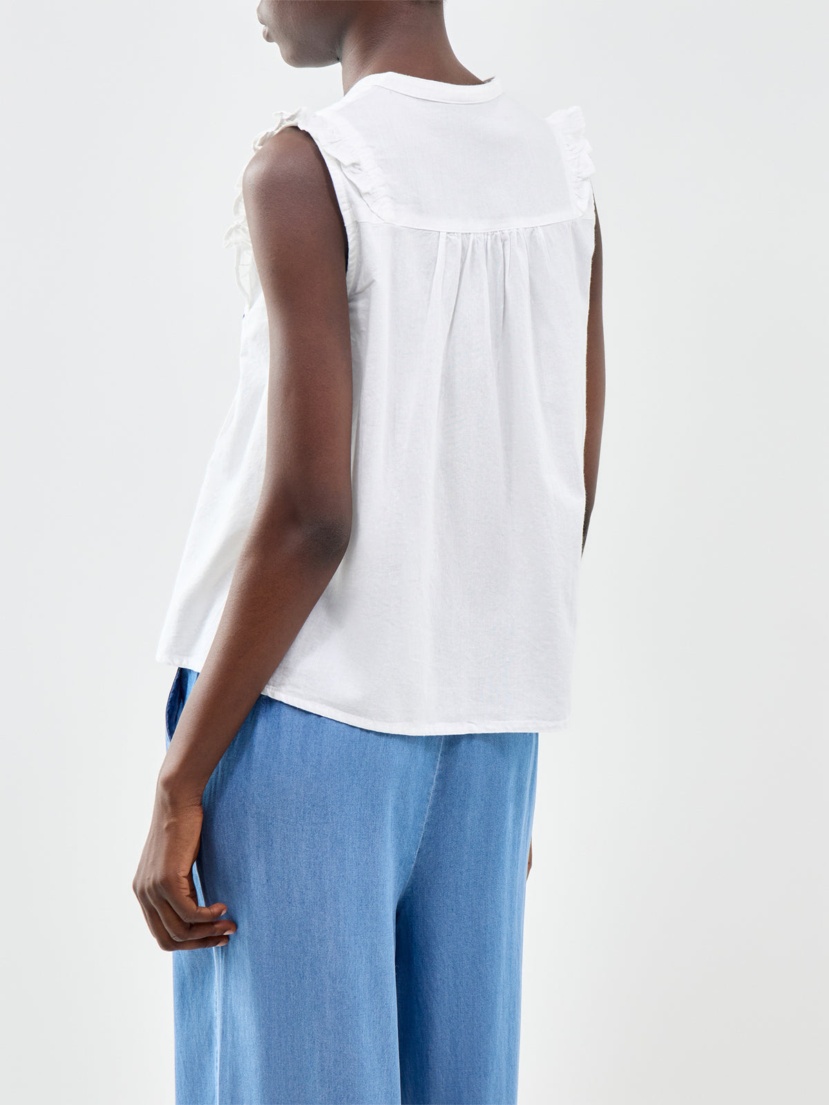 Embroidered Top White