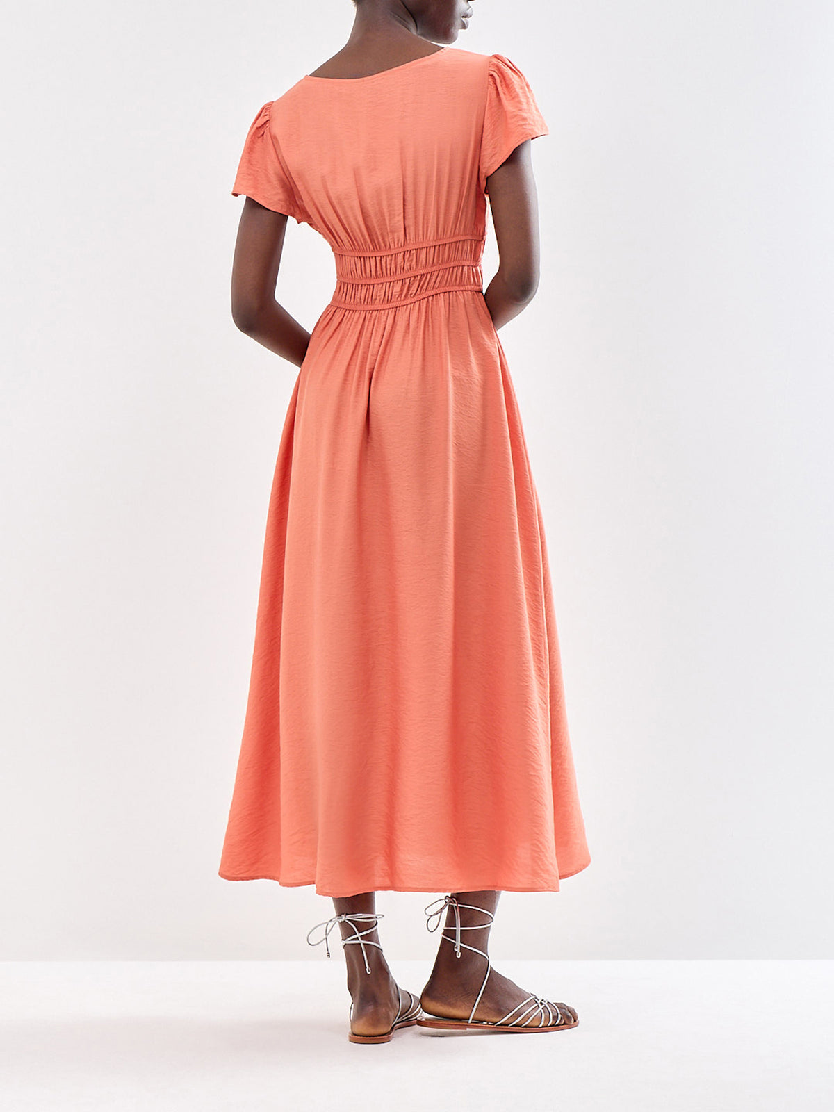 V-Neck Maxi Dress Orange