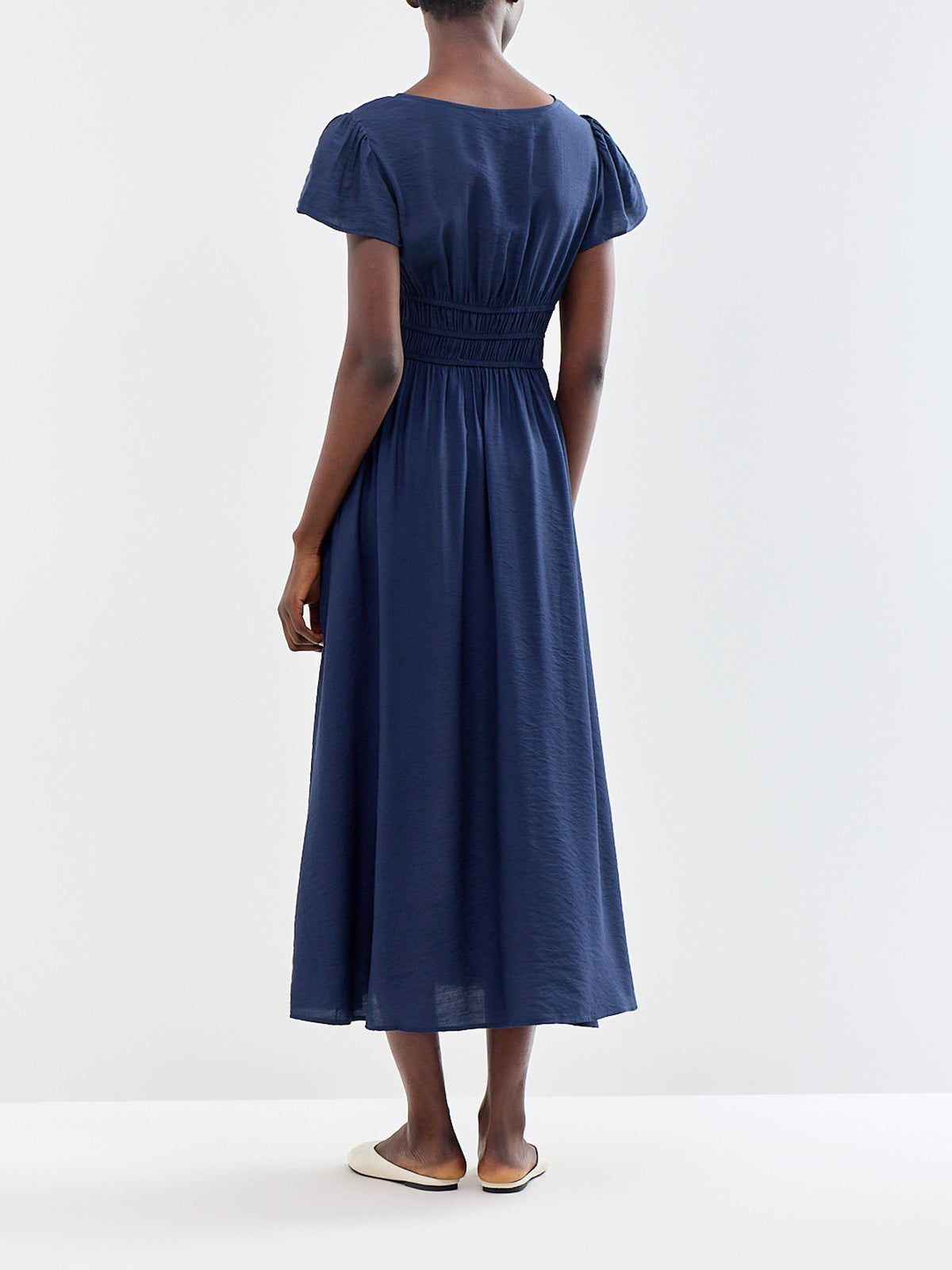 V-Neck Maxi Dress Navy