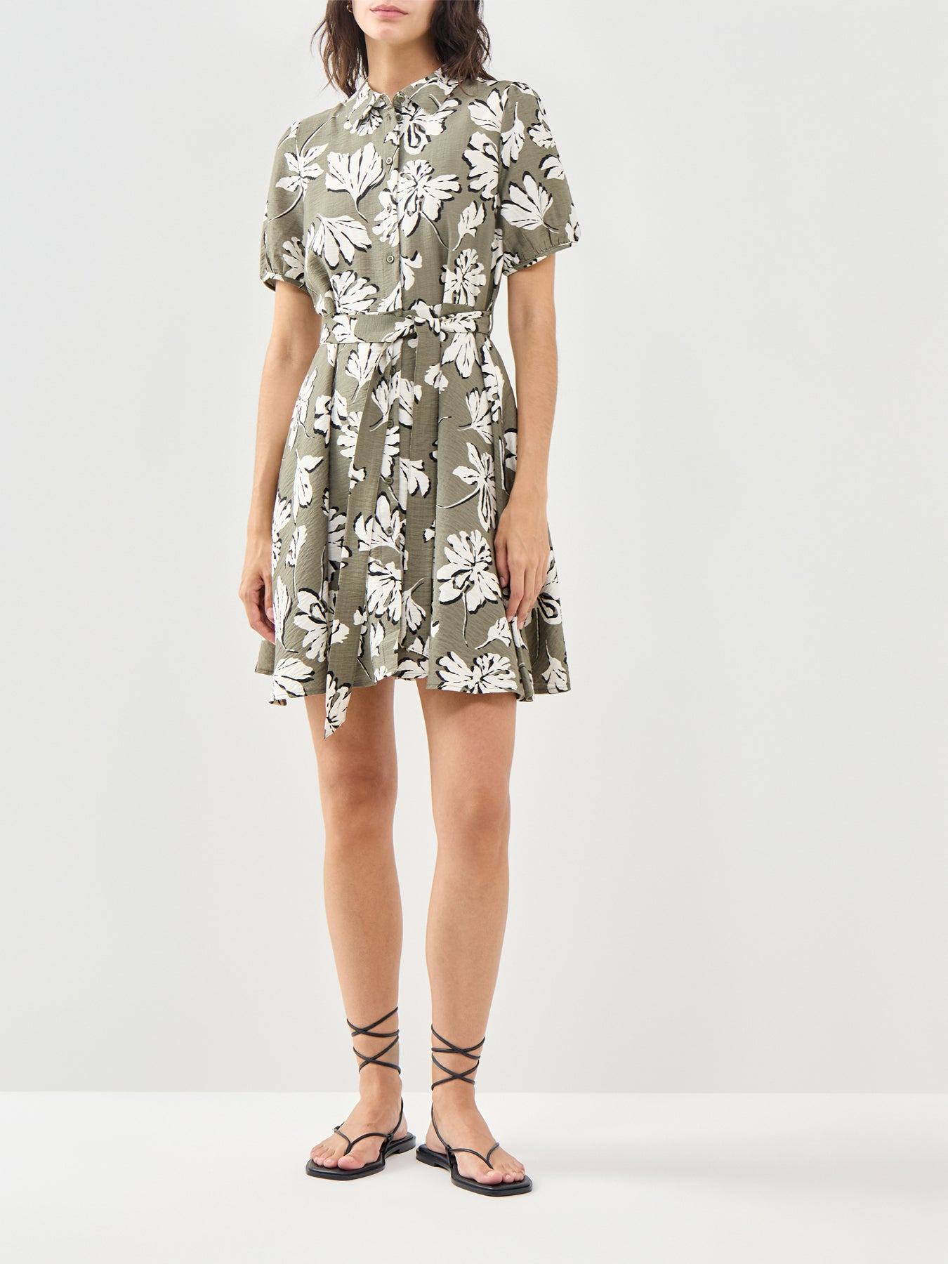 Short Shirt Dress Floral Print