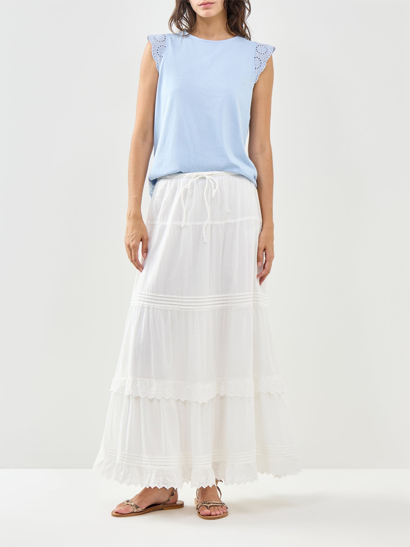 Gathered Tank Top Blue