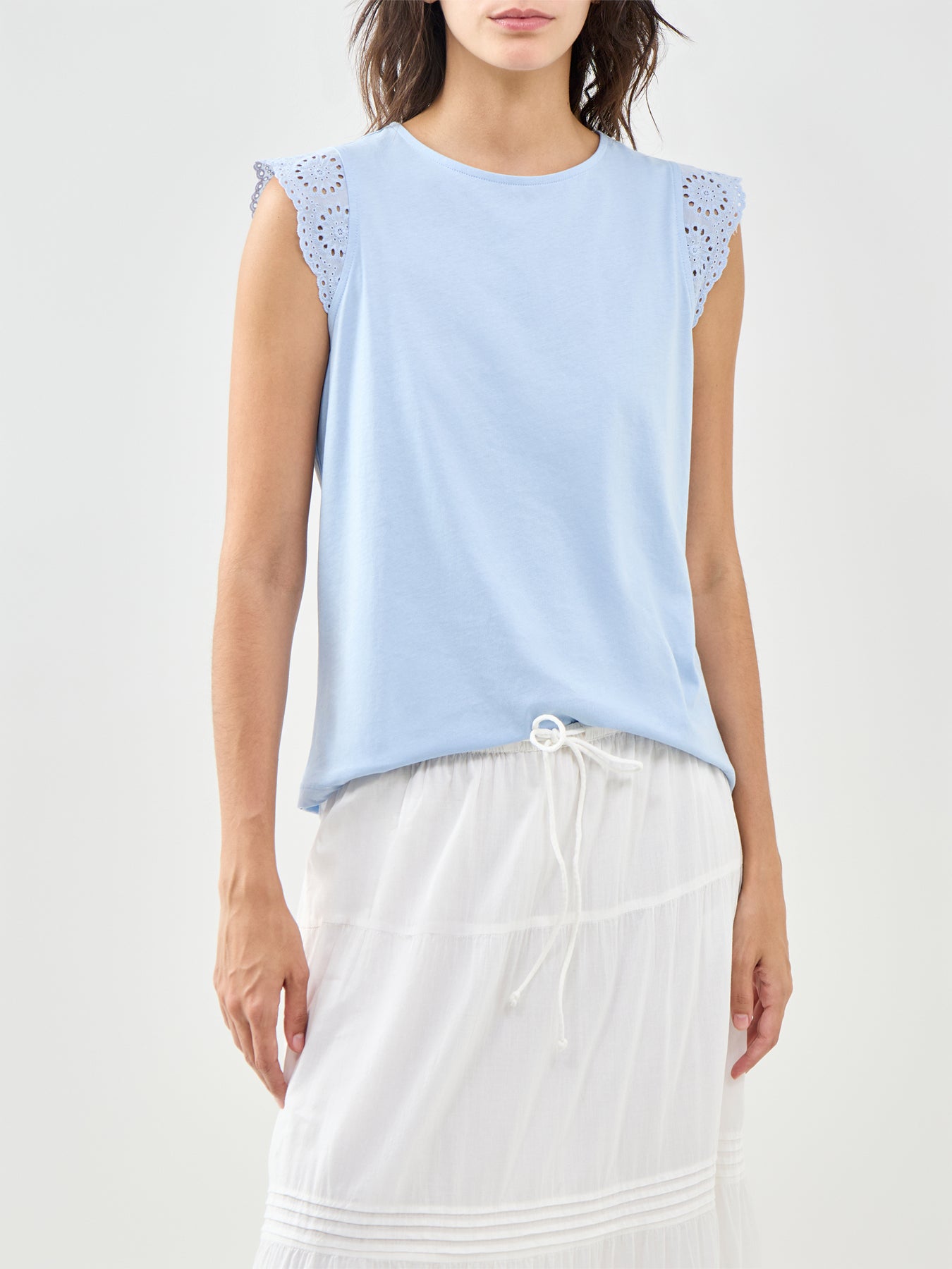 Gathered Tank Top Blue