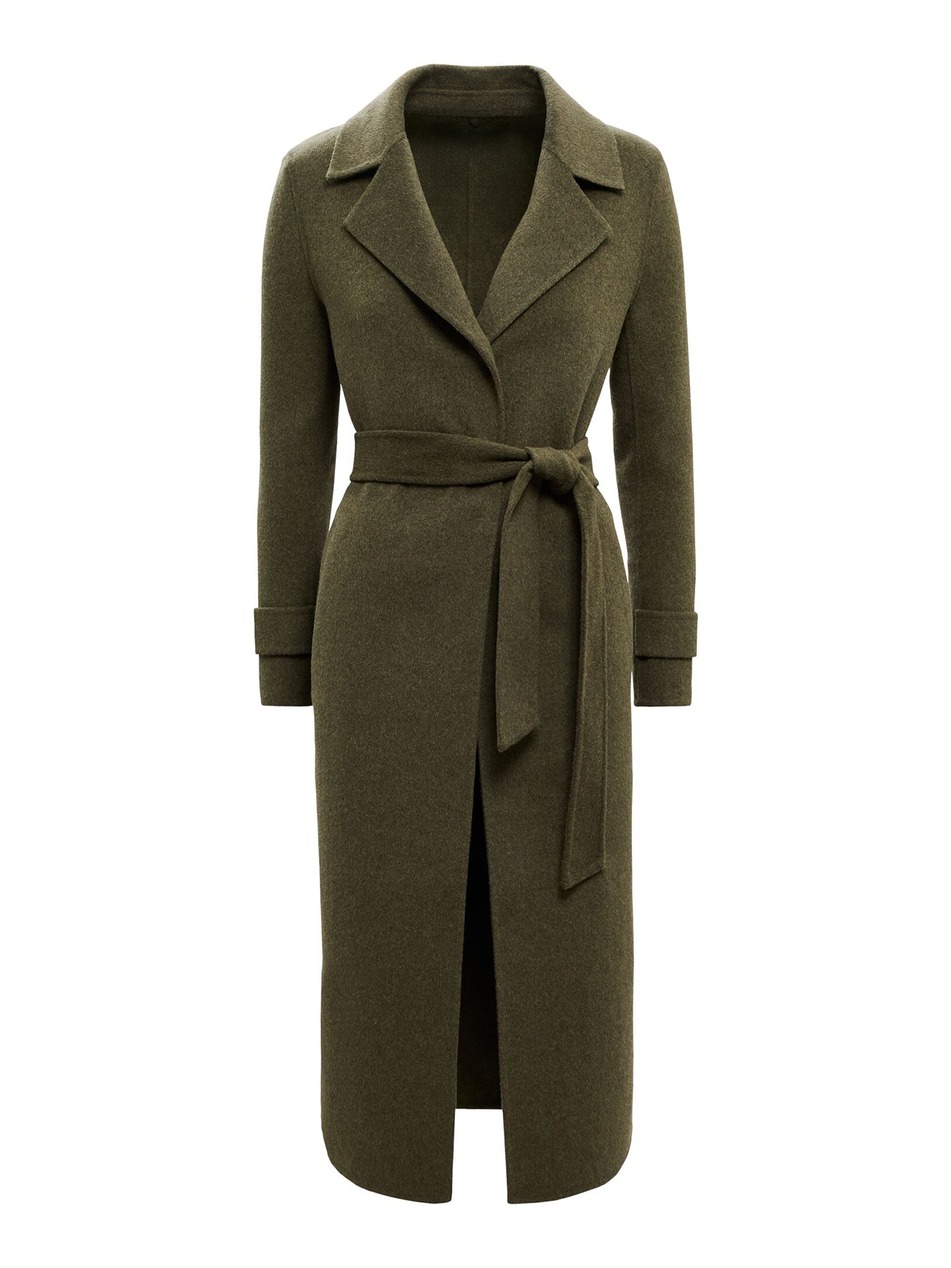 Natalie Felled Seam Coat Oak Green