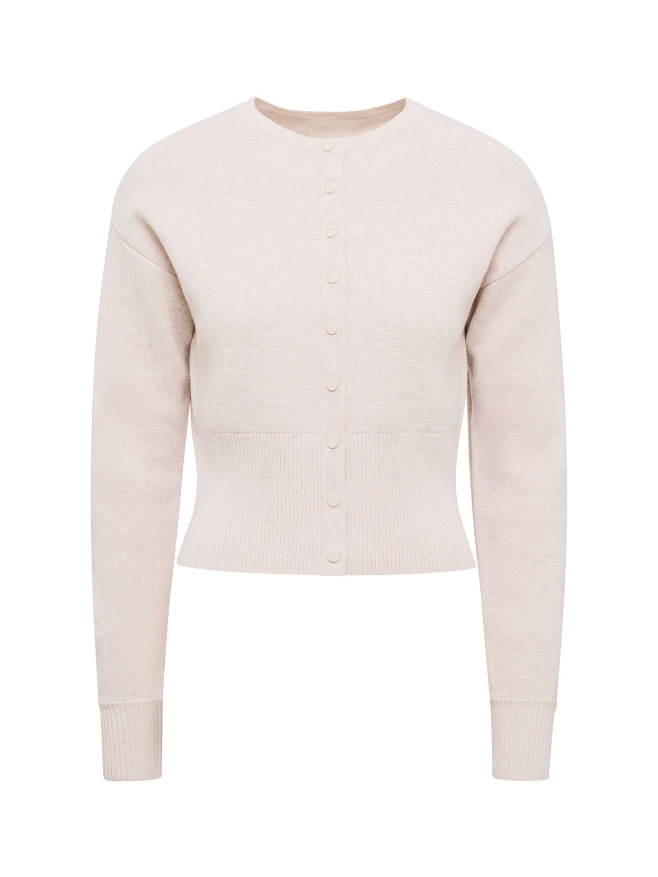 Lara Sculpted Cardigan Marled Oat