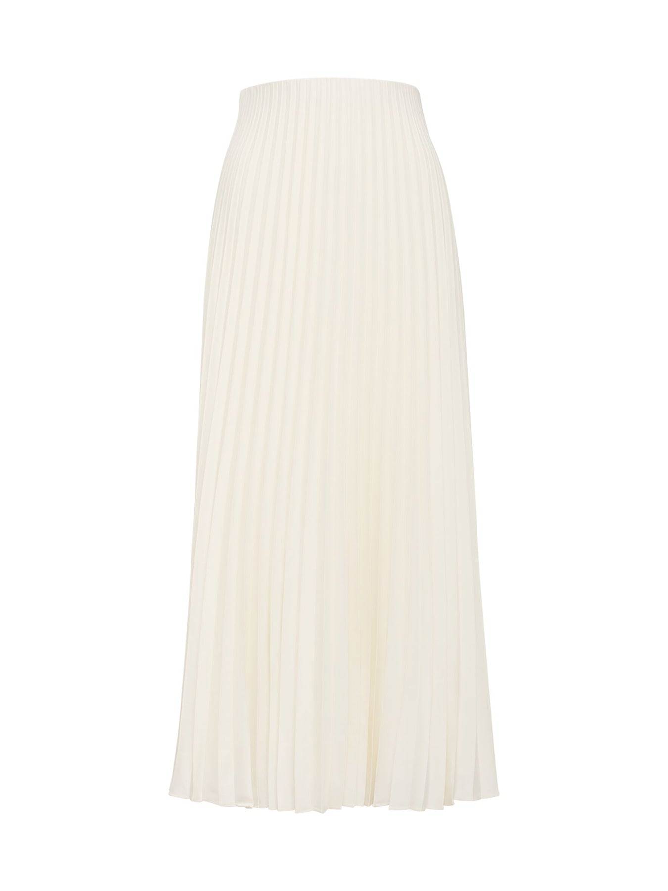 Yasmin Satin Pleated Skirt Cream