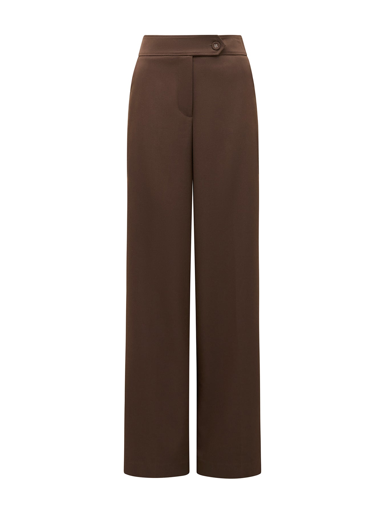 Tyla Button Tab Wide Leg Pants Chocolate Set
