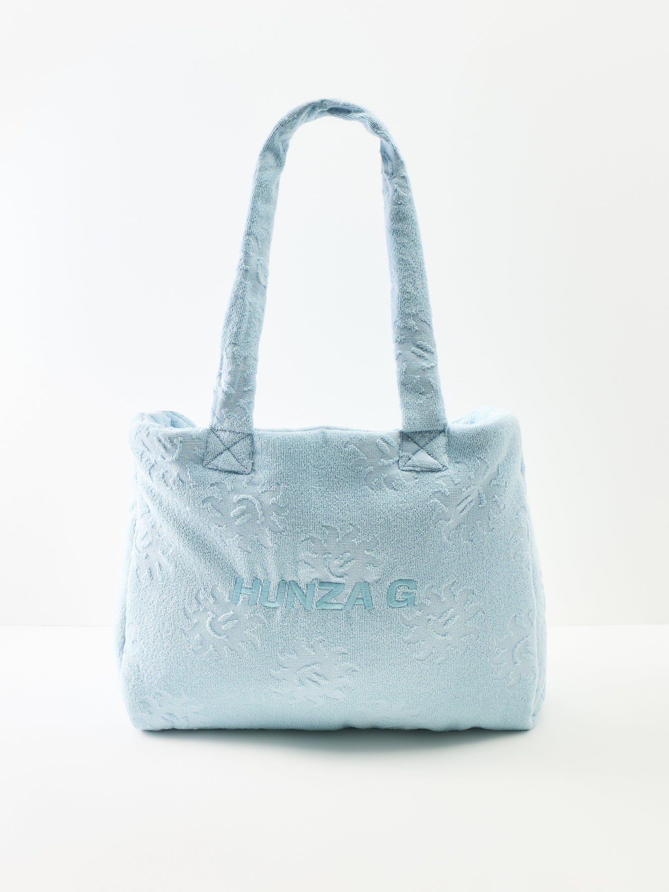 Sunny Towelling Beach Bag Metallic Ice Blue