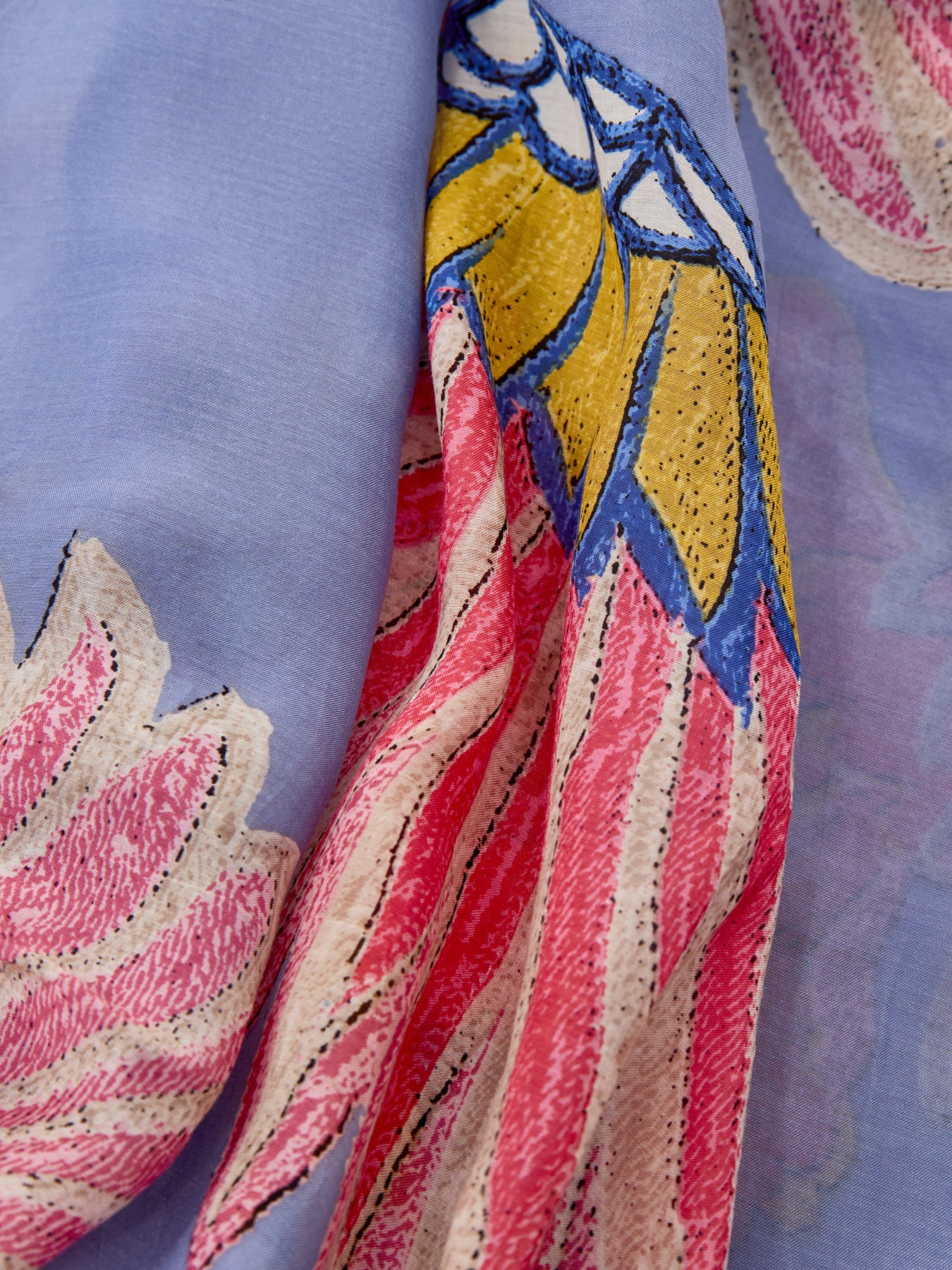 Crane Scarf Periwinkle Purple