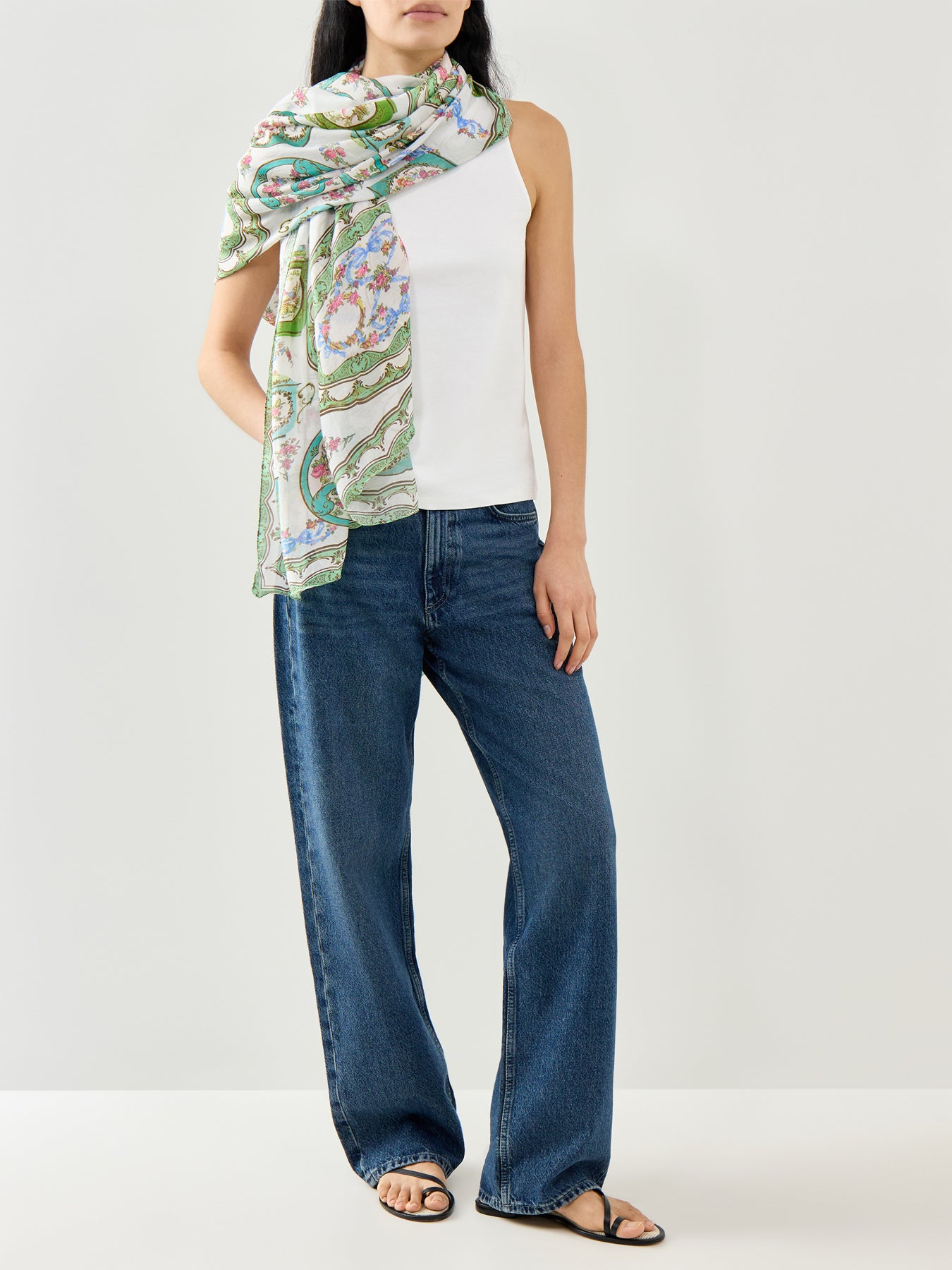 Afternoon Tea Scarf Green