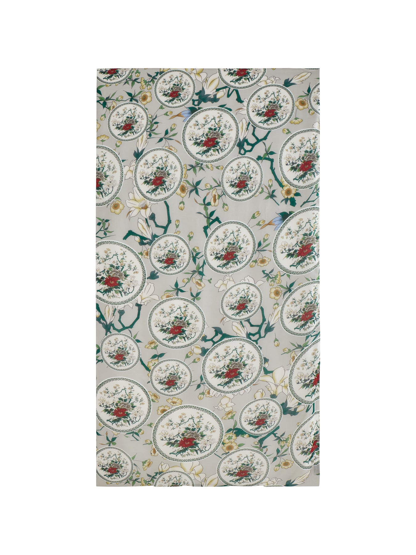 Magnolia Plates Print Scarf Beige