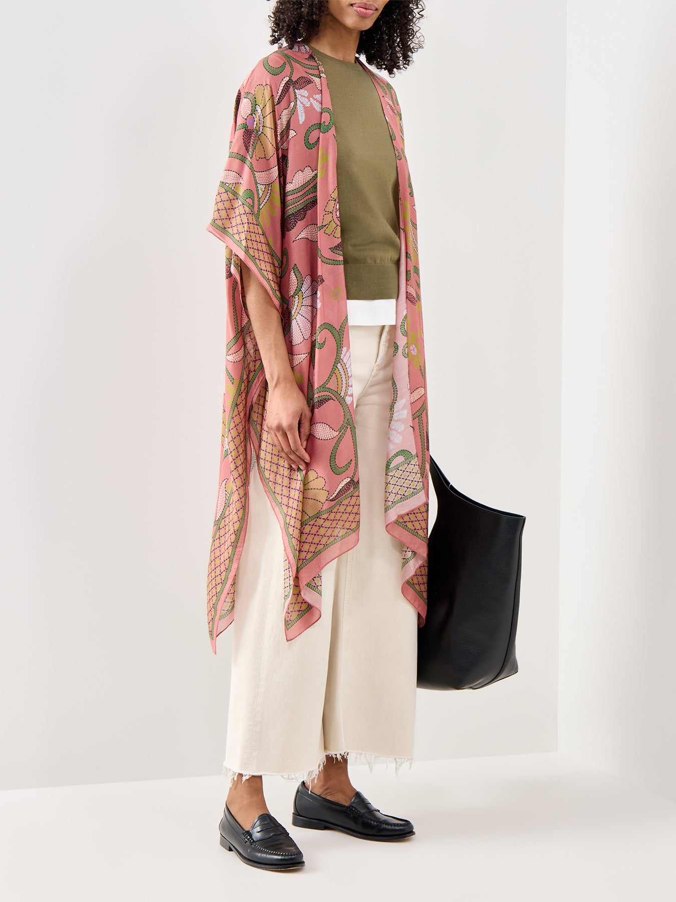 Oversized Kantha Throwover Pink