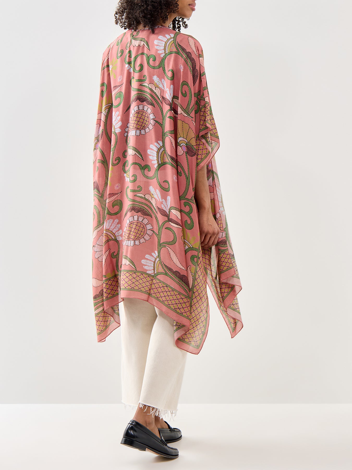Oversized Kantha Throwover Pink