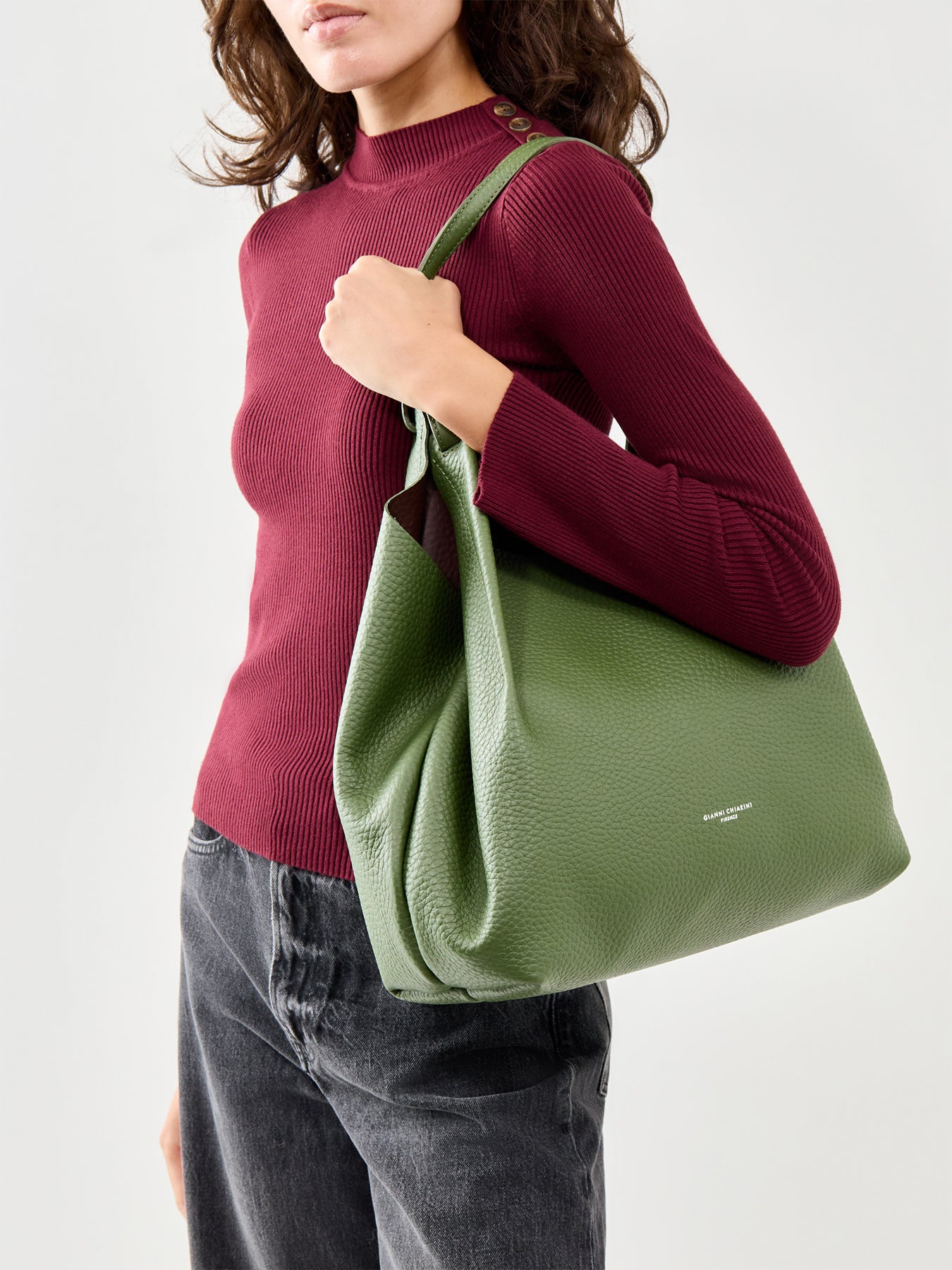 Dua Large Shoulder Tote Green