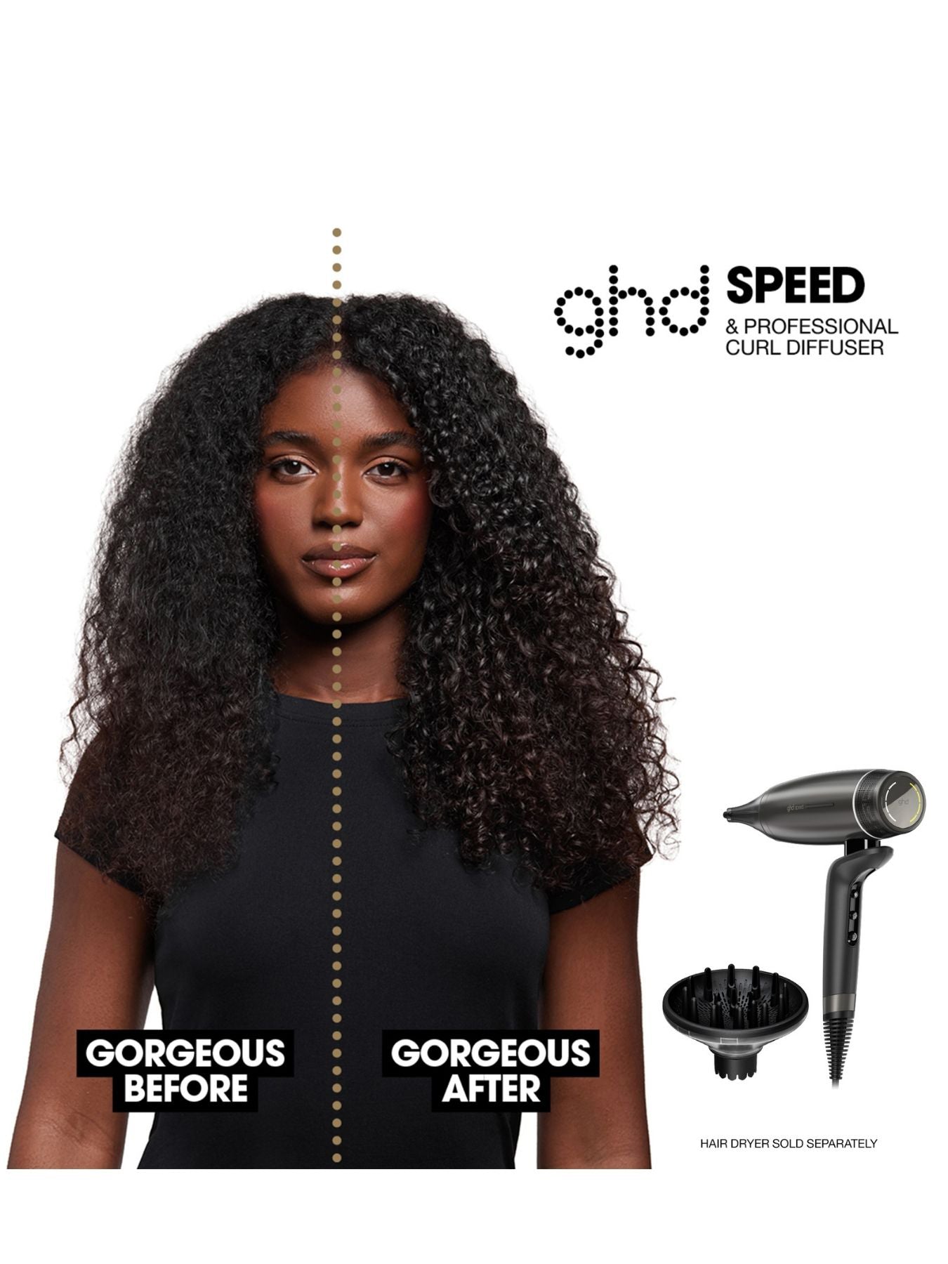 ghd Professional Curly Hair Diffuser - In Black