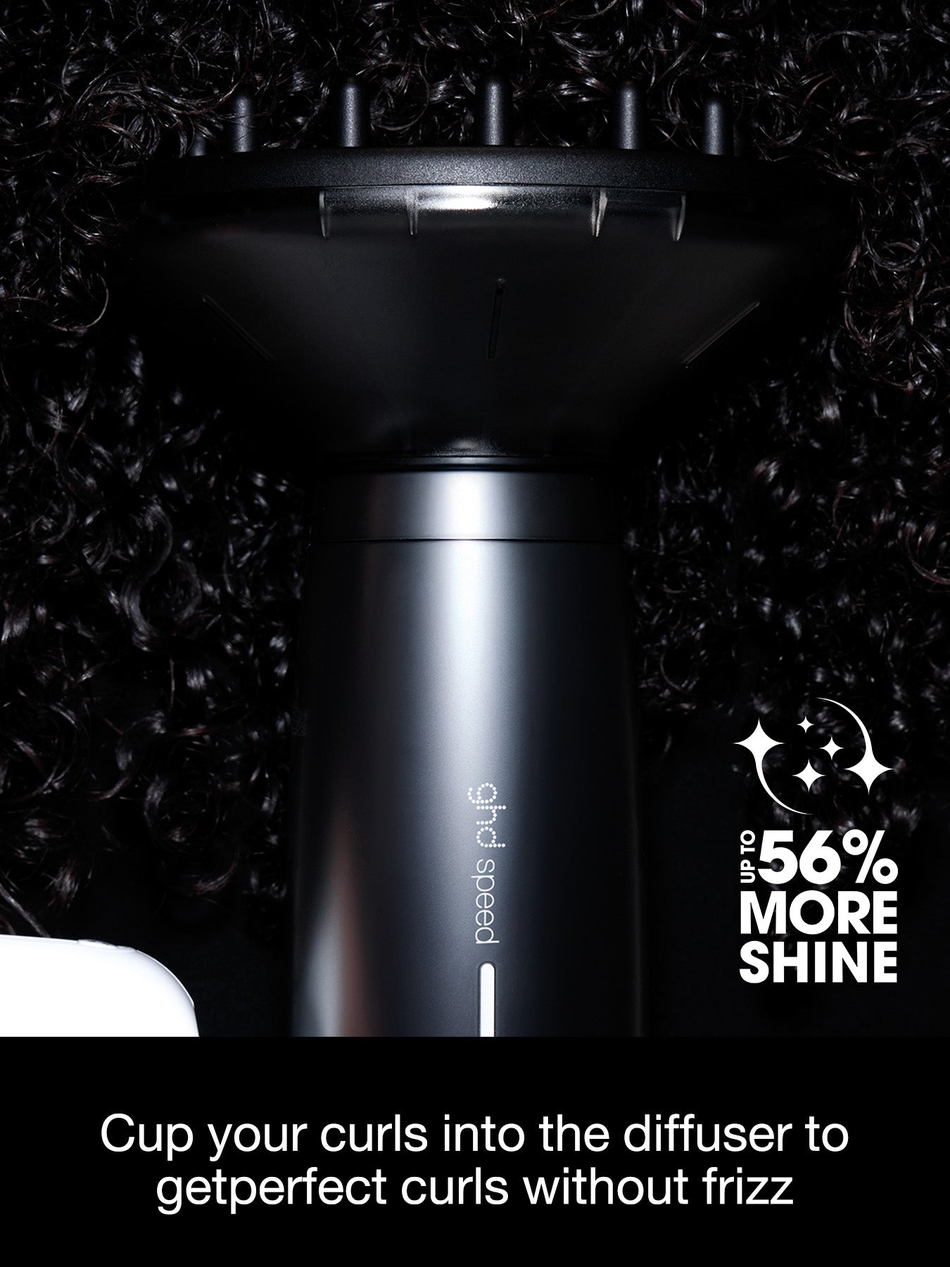 ghd Professional Curly Hair Diffuser - In Black