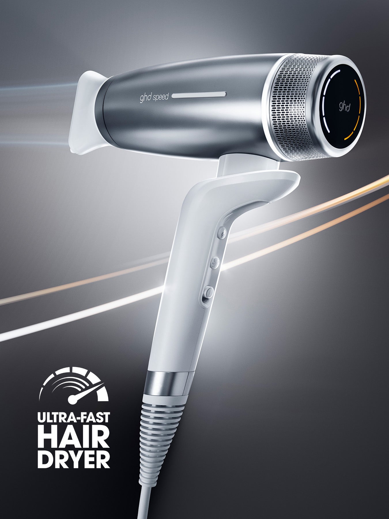 ghd Speed Hair Dryer - In Silver White
