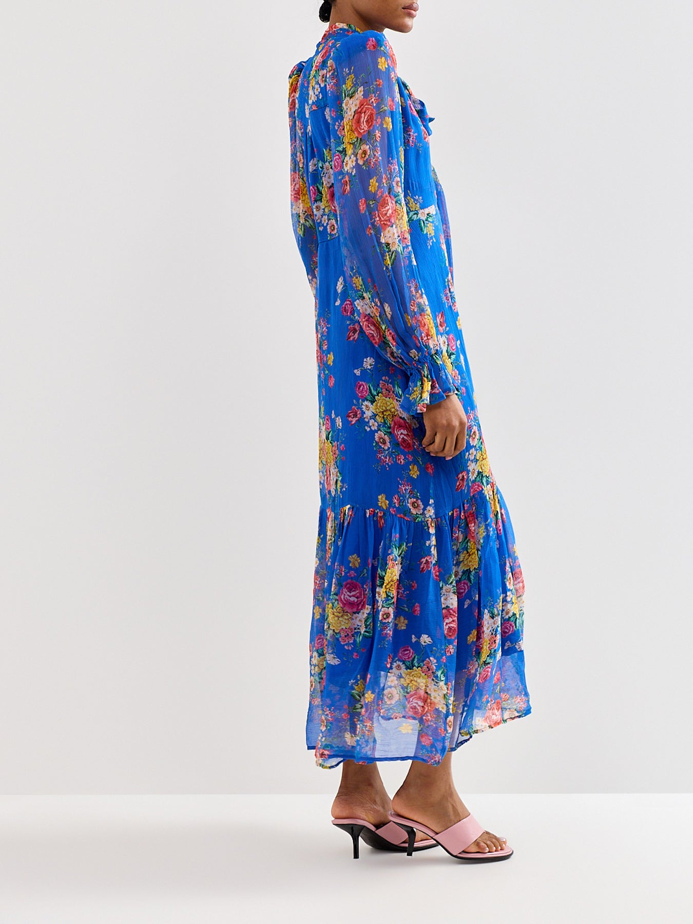 Marnie Dress Blue Floral Print  Fenwick
