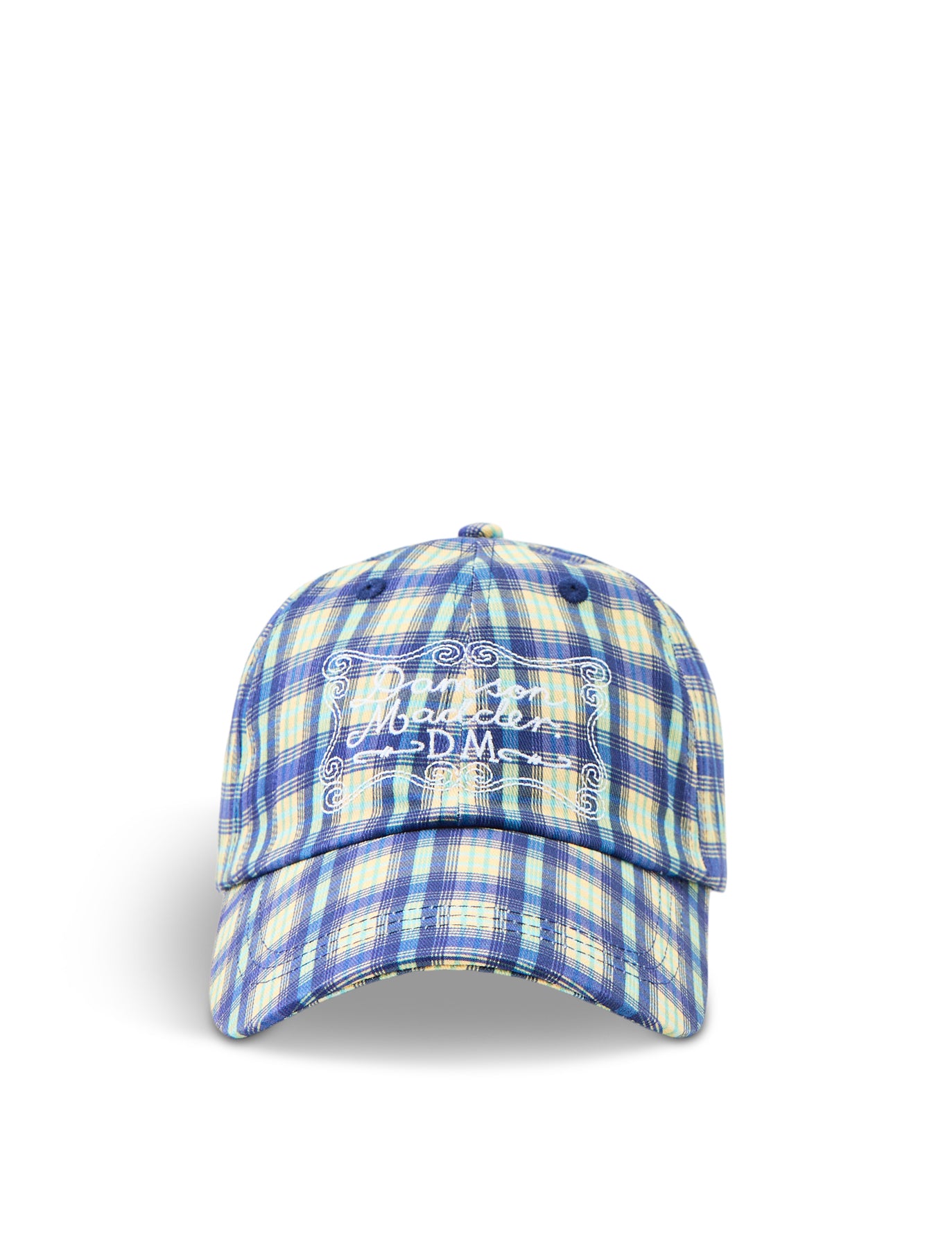 Cotton Check Cap Blue