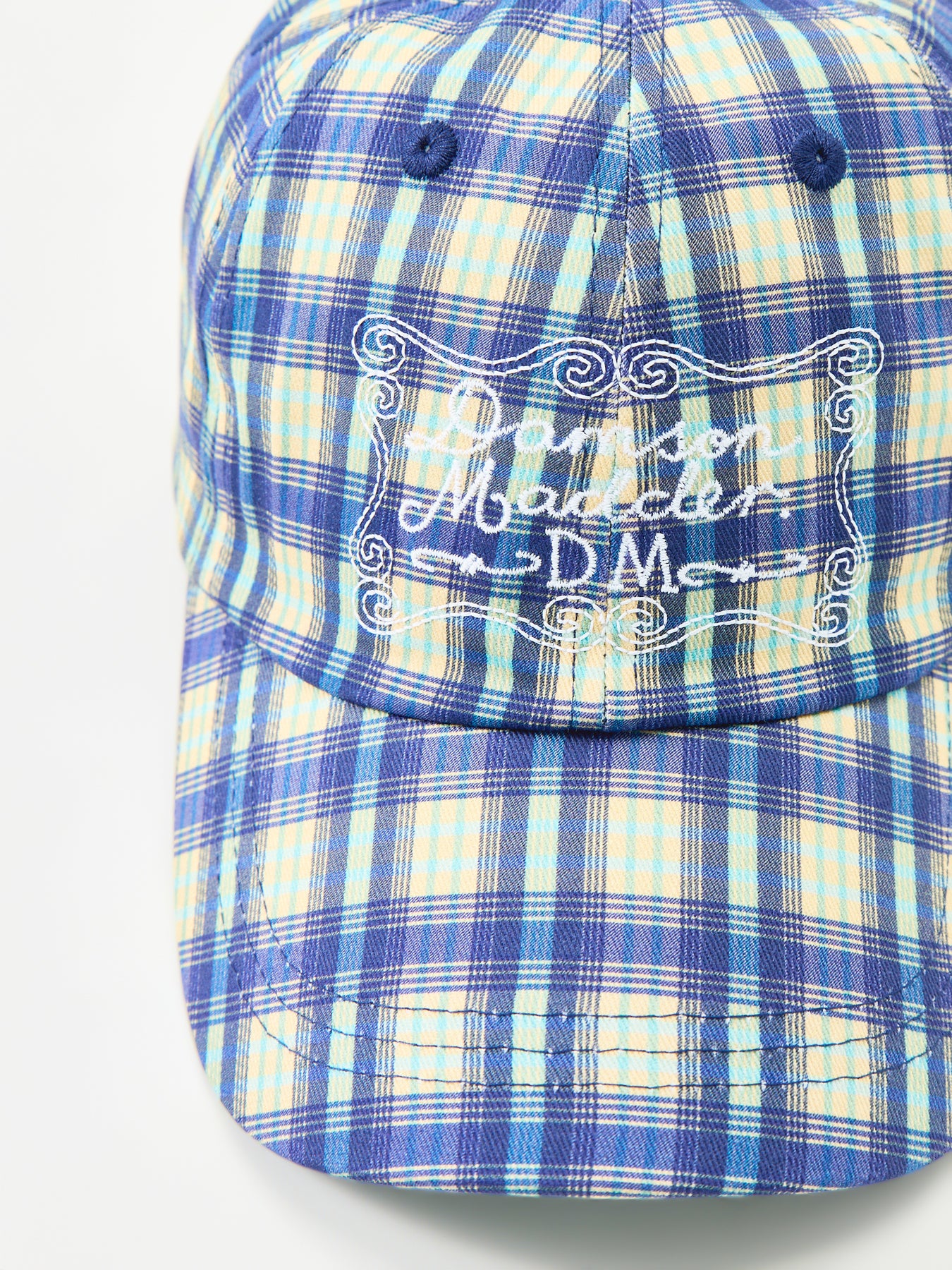 Cotton Check Cap Blue