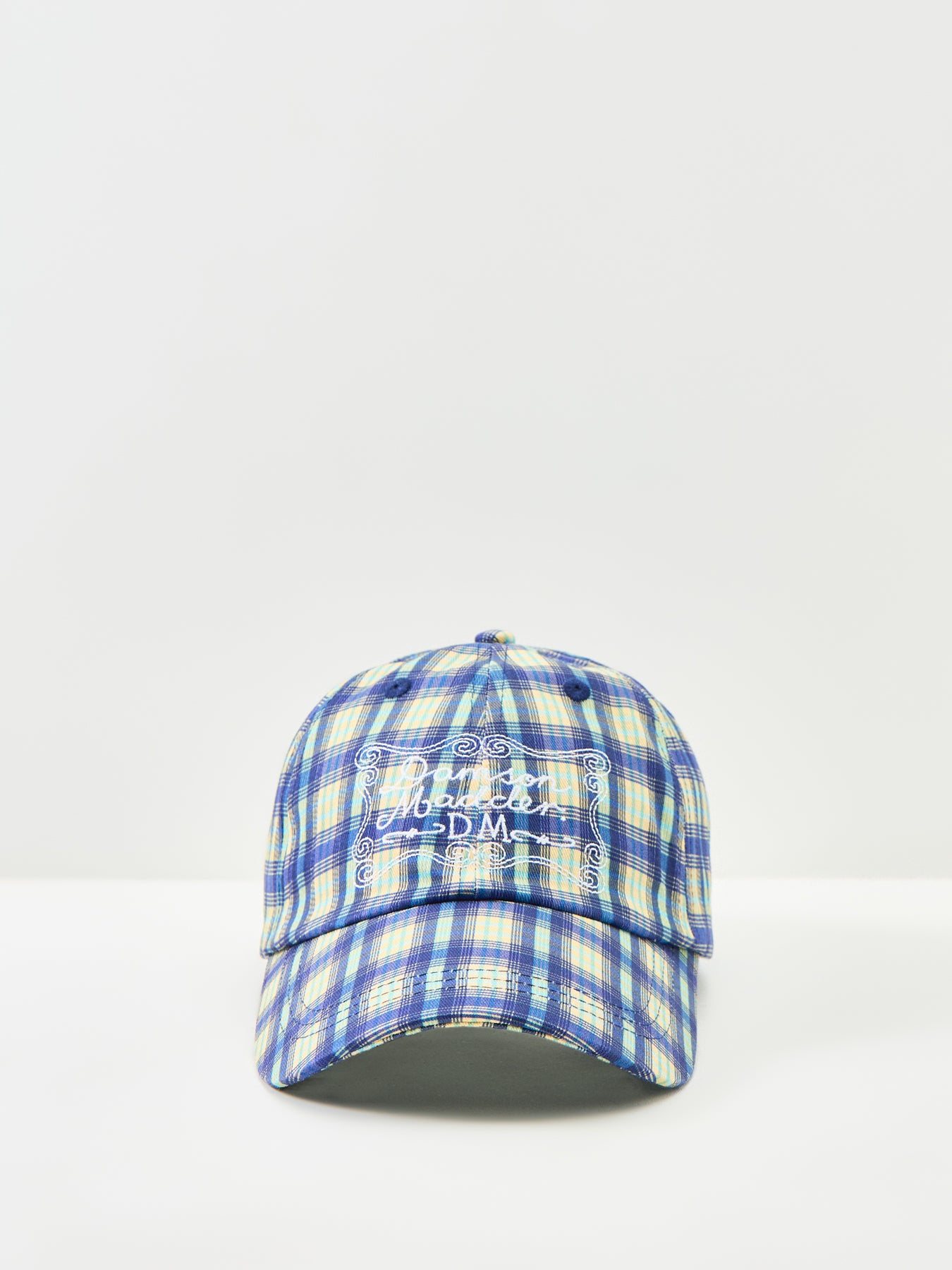 Cotton Check Cap Blue