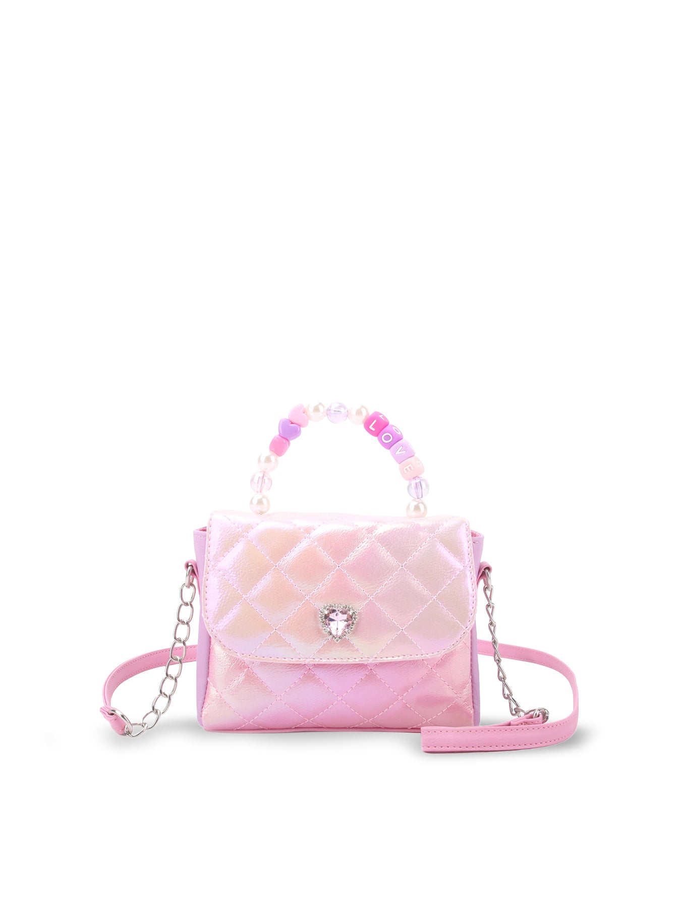 Kids' Heart Quilted Crossbody Bag Multi