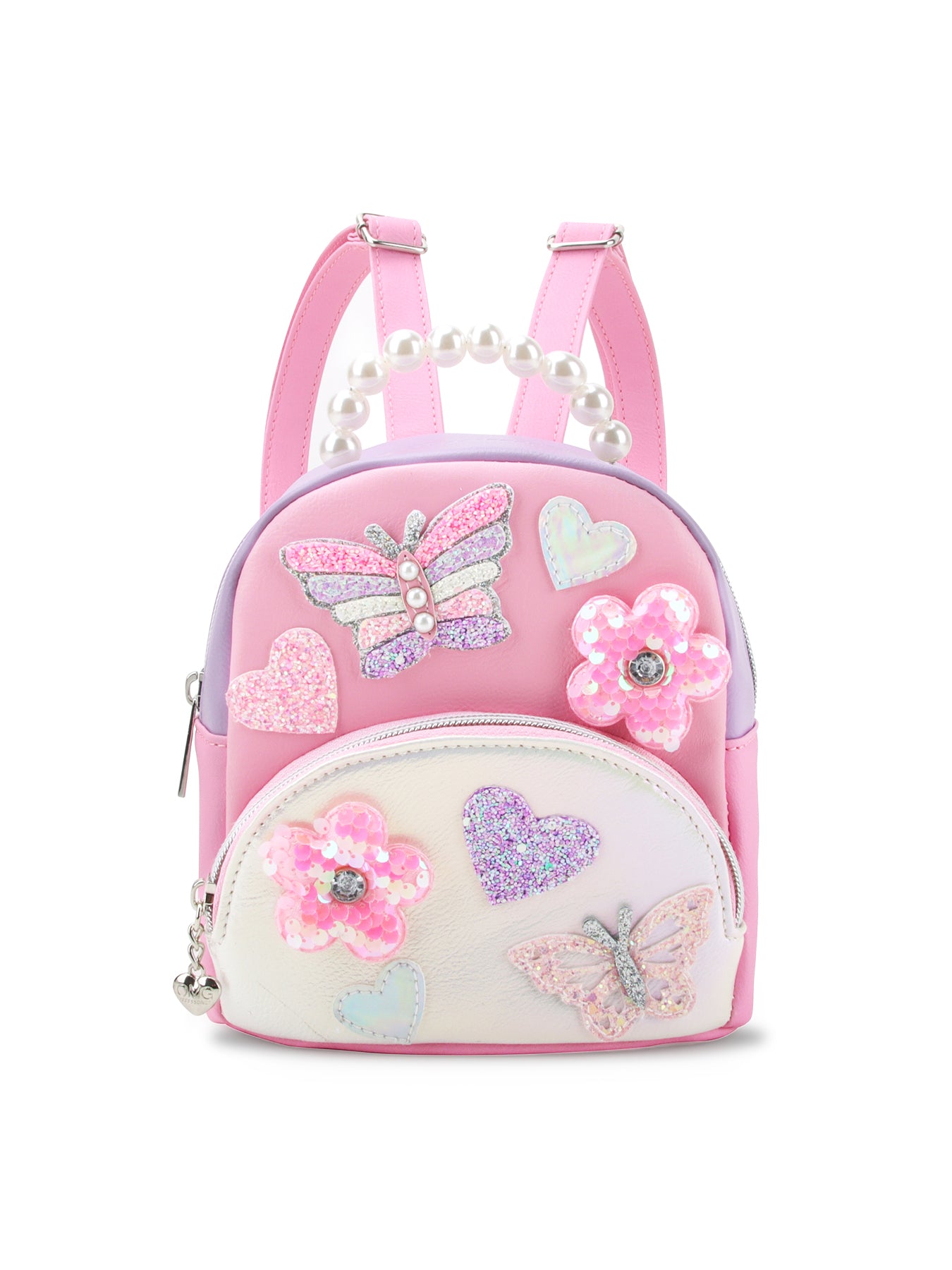 Butterfly Pearl Top Handle Mini Backpack