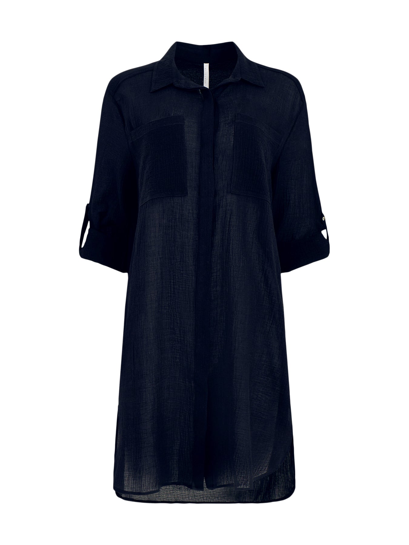 Crinkle Twill Beach Shirt Indigo