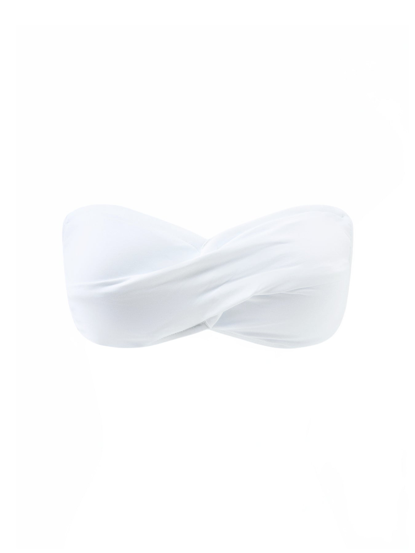 Collective Twist Bandeau Bikini Top White