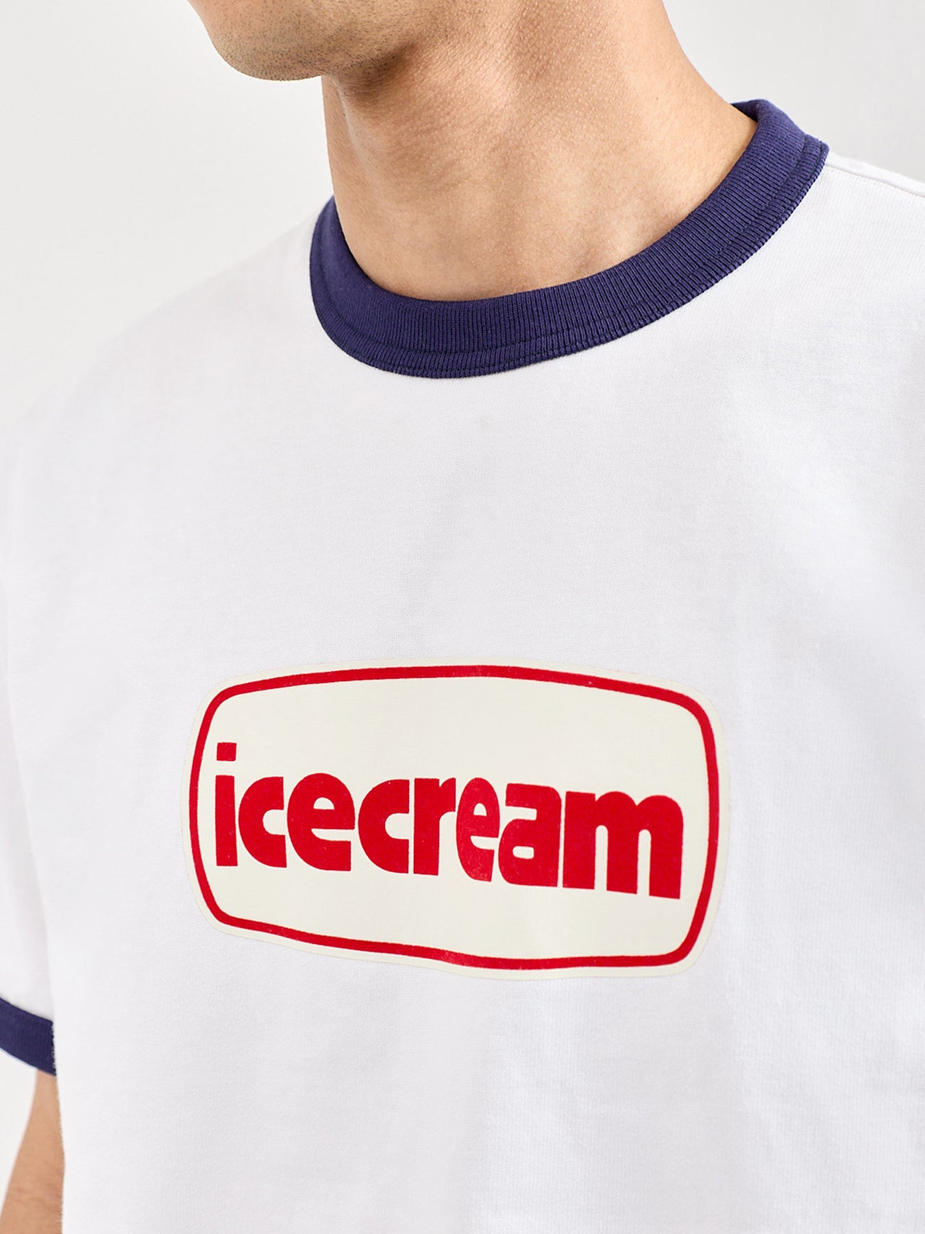 Ice Cream Tub Ringer T-Shirt White