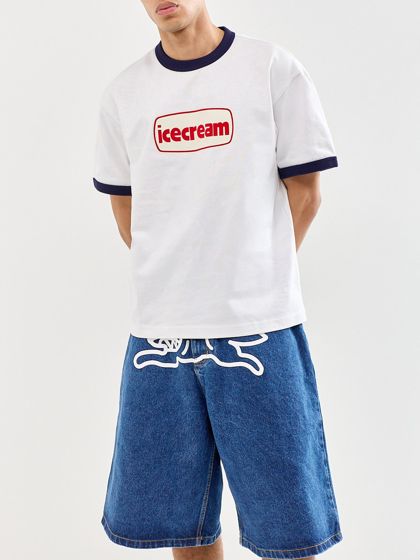 Ice Cream Tub Ringer T-Shirt White