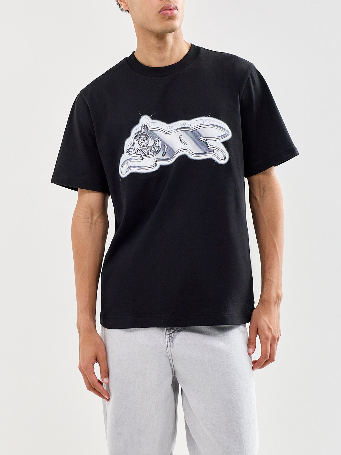 Iced Out Running Dog T-Shirt Black