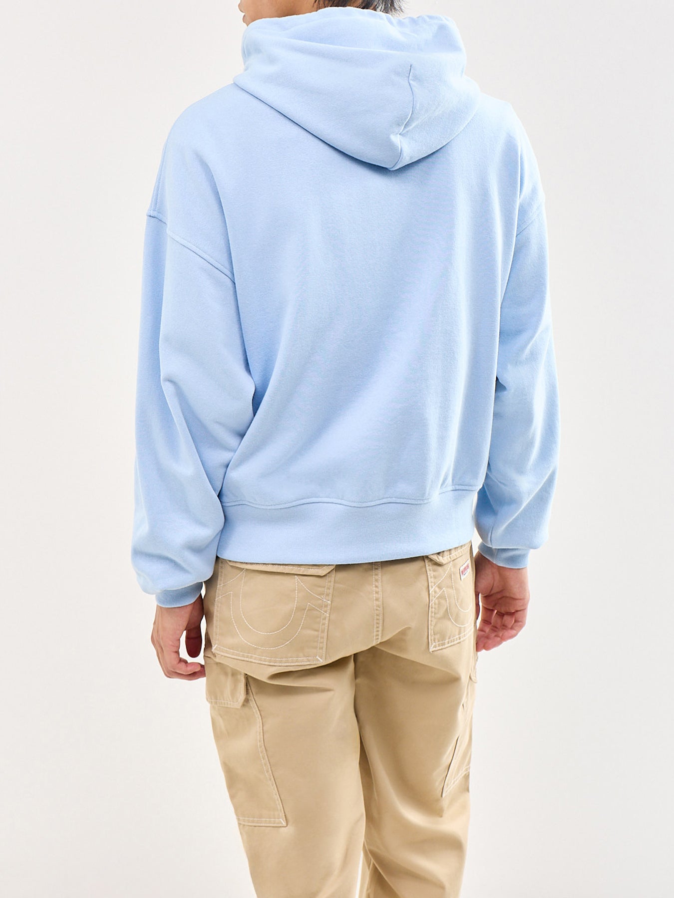 College Applique Running Dog Popover Hoodie Blue