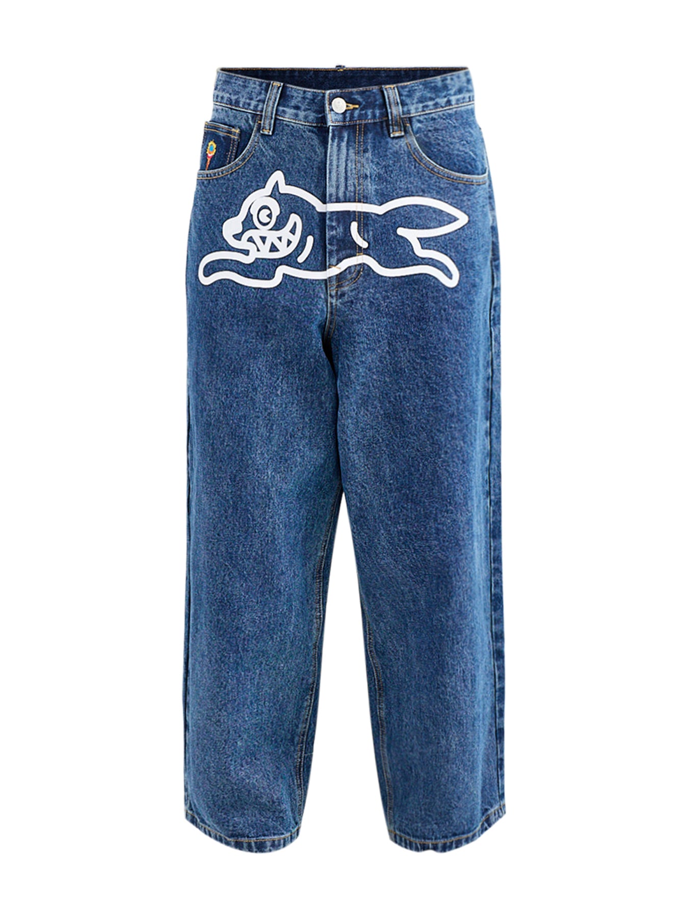 Running Dog Triple Scoop Denim Jeans Blue