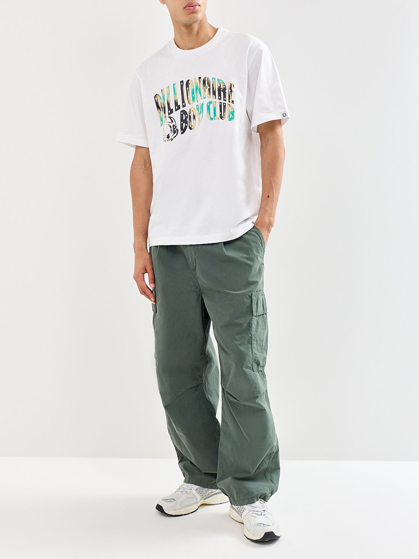 Leopard Camo Arch Logo T-Shirt White
